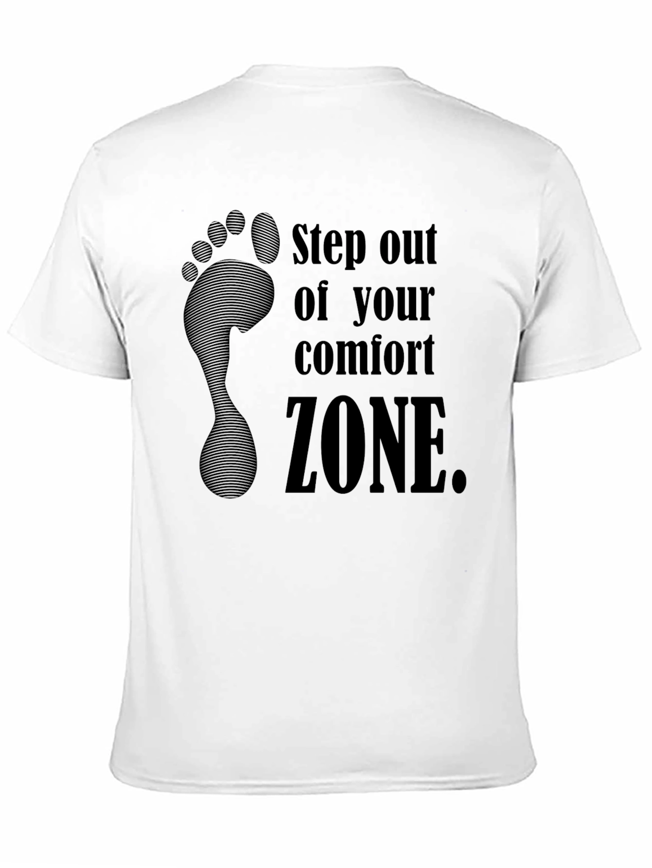 Black Comfort Zone T-Shirt | Step Out and Explore! view 11