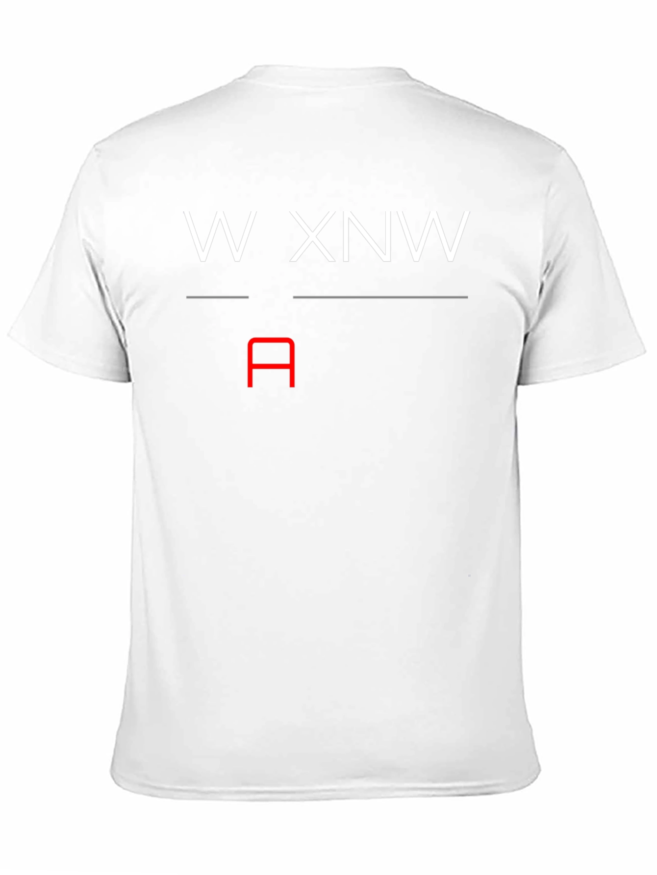 Black Modern Graphic Tee - "W XNW" Design view 11