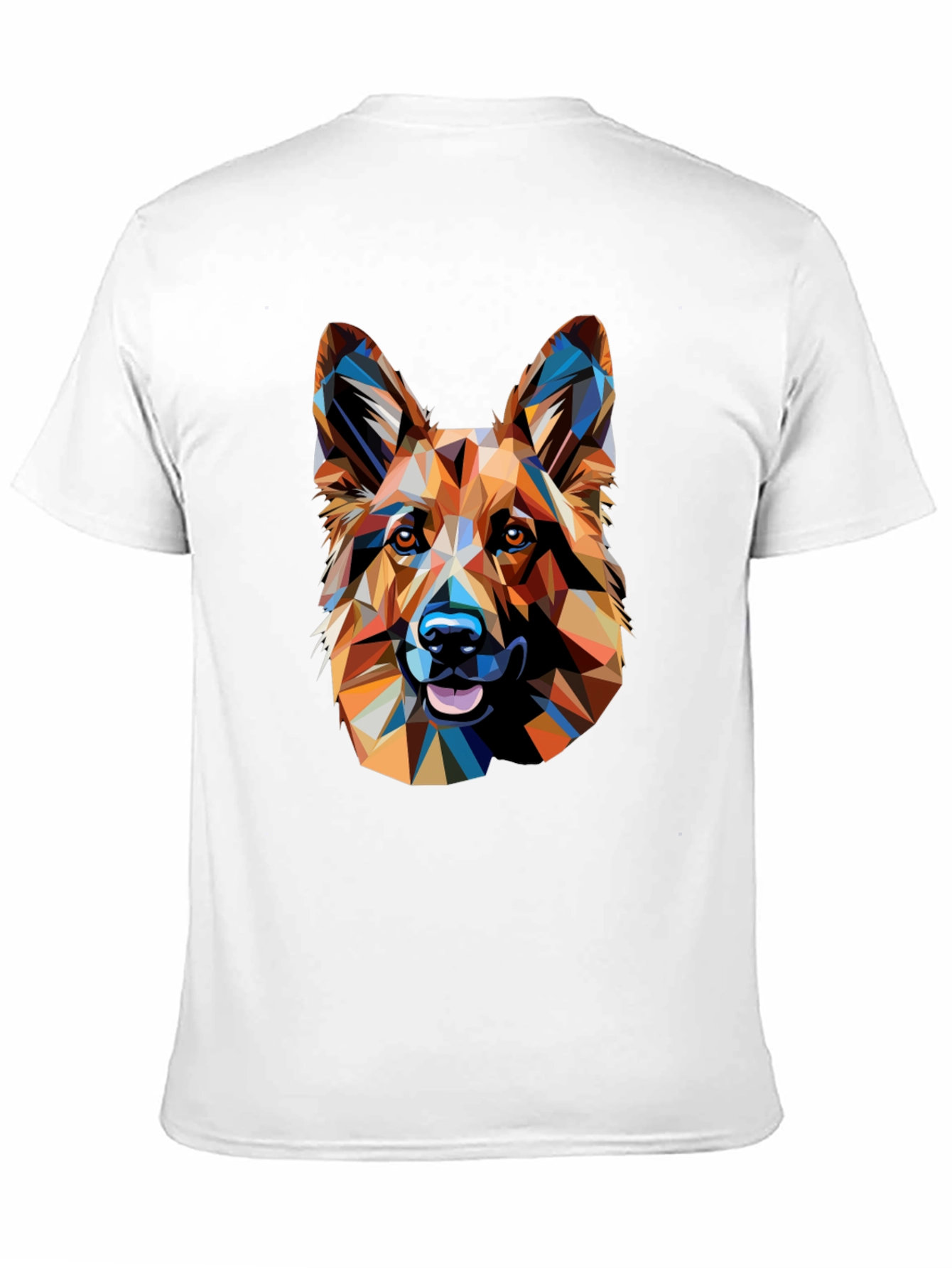Black Geometric German Shepherd Graphic Tee view 11