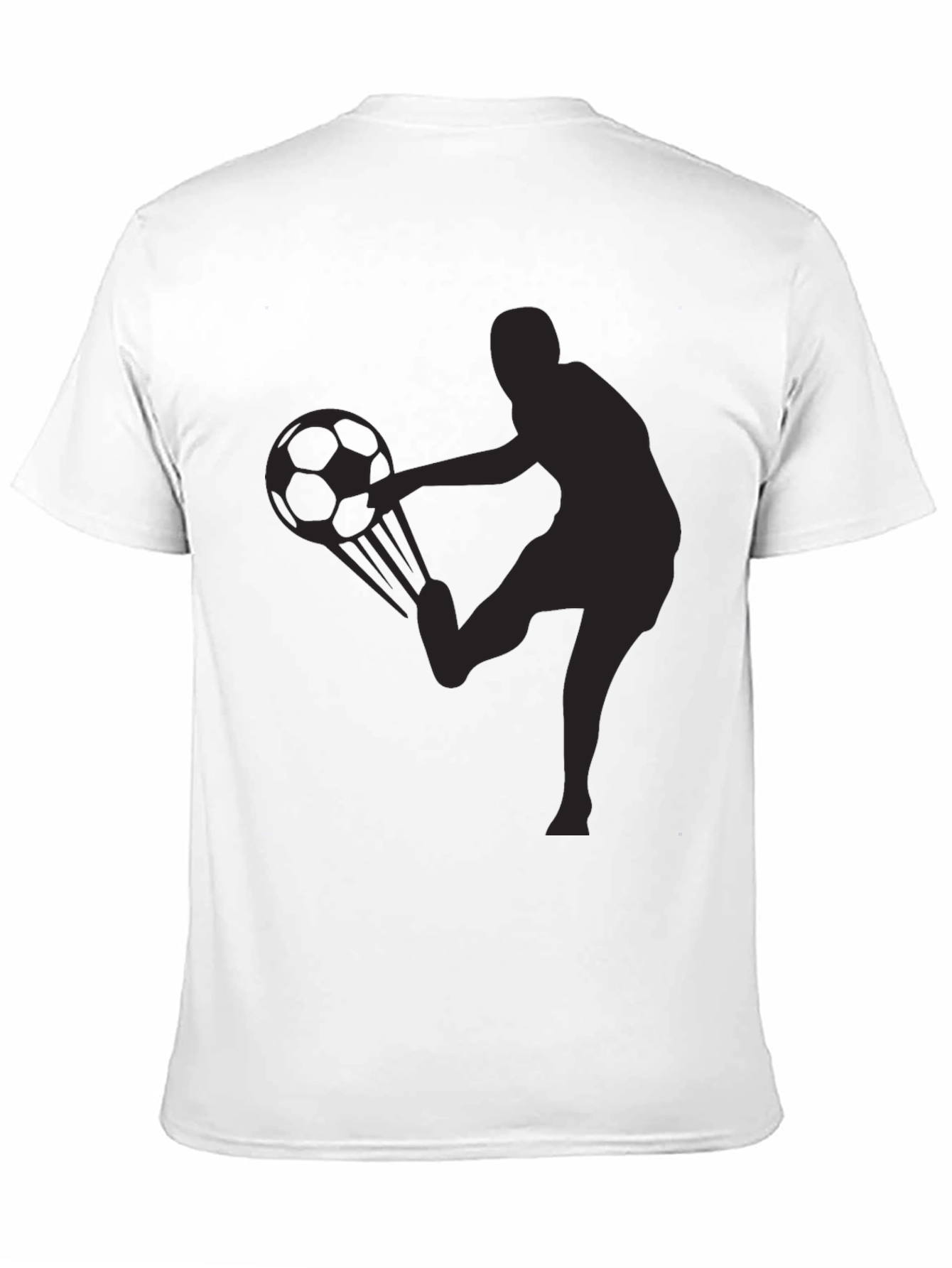 Black Soccer Kick T-Shirt - Black Graphic Tee view 11
