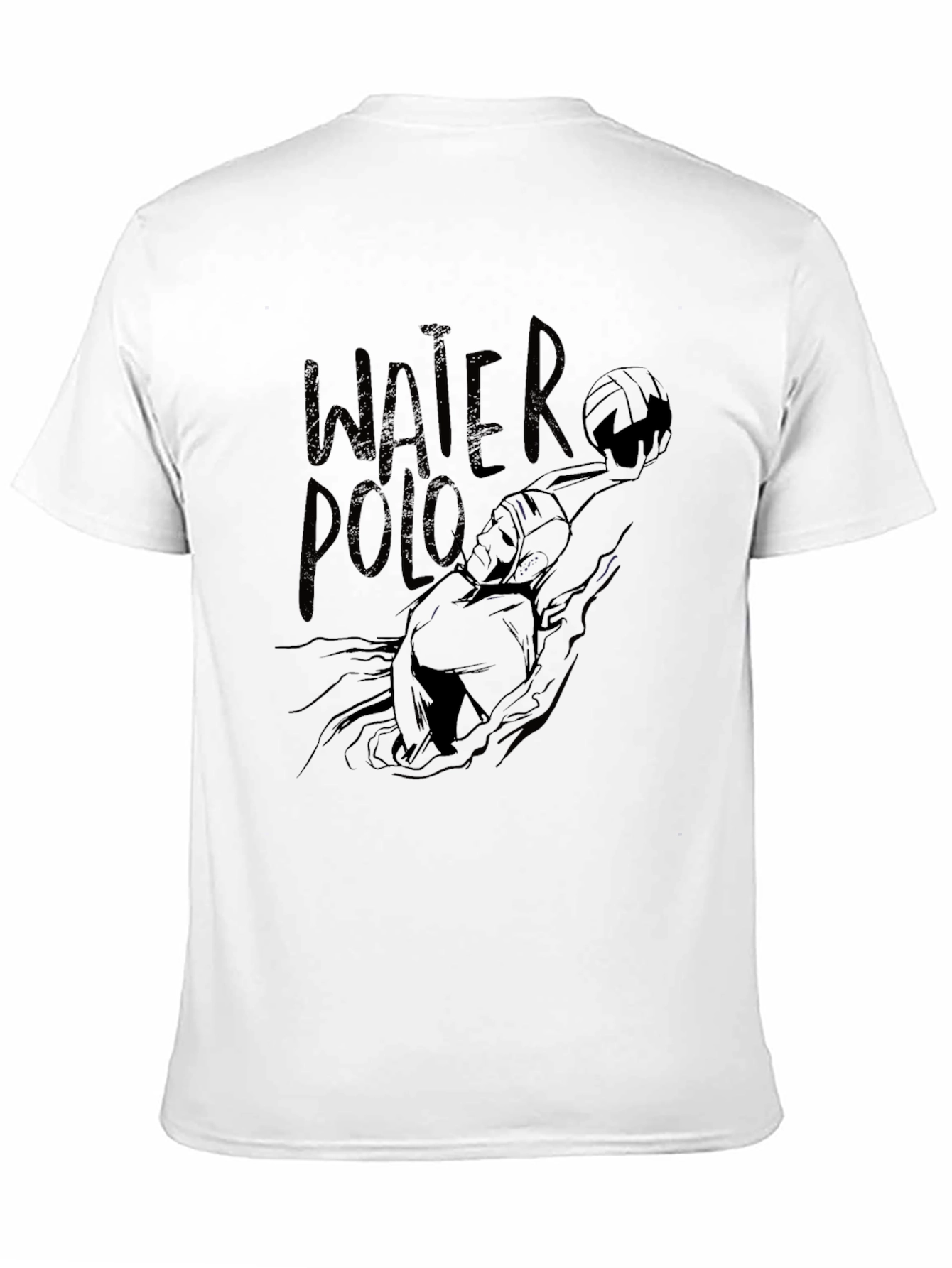 Black Water Polo Graphic T-Shirt - Cool Sports Design view 11