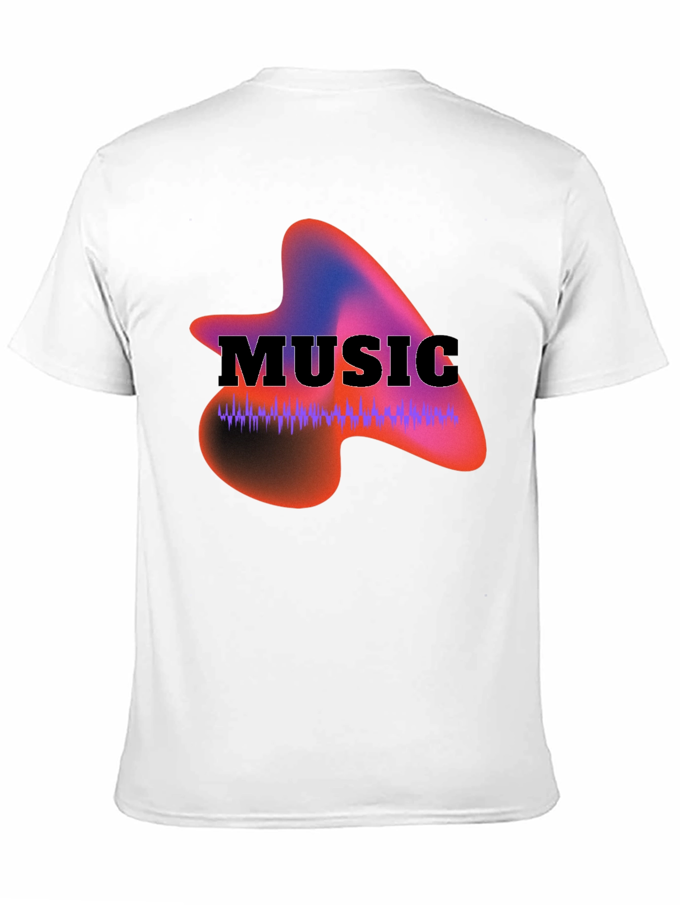 Black Music Waveform Graphic Black T-Shirt view 11