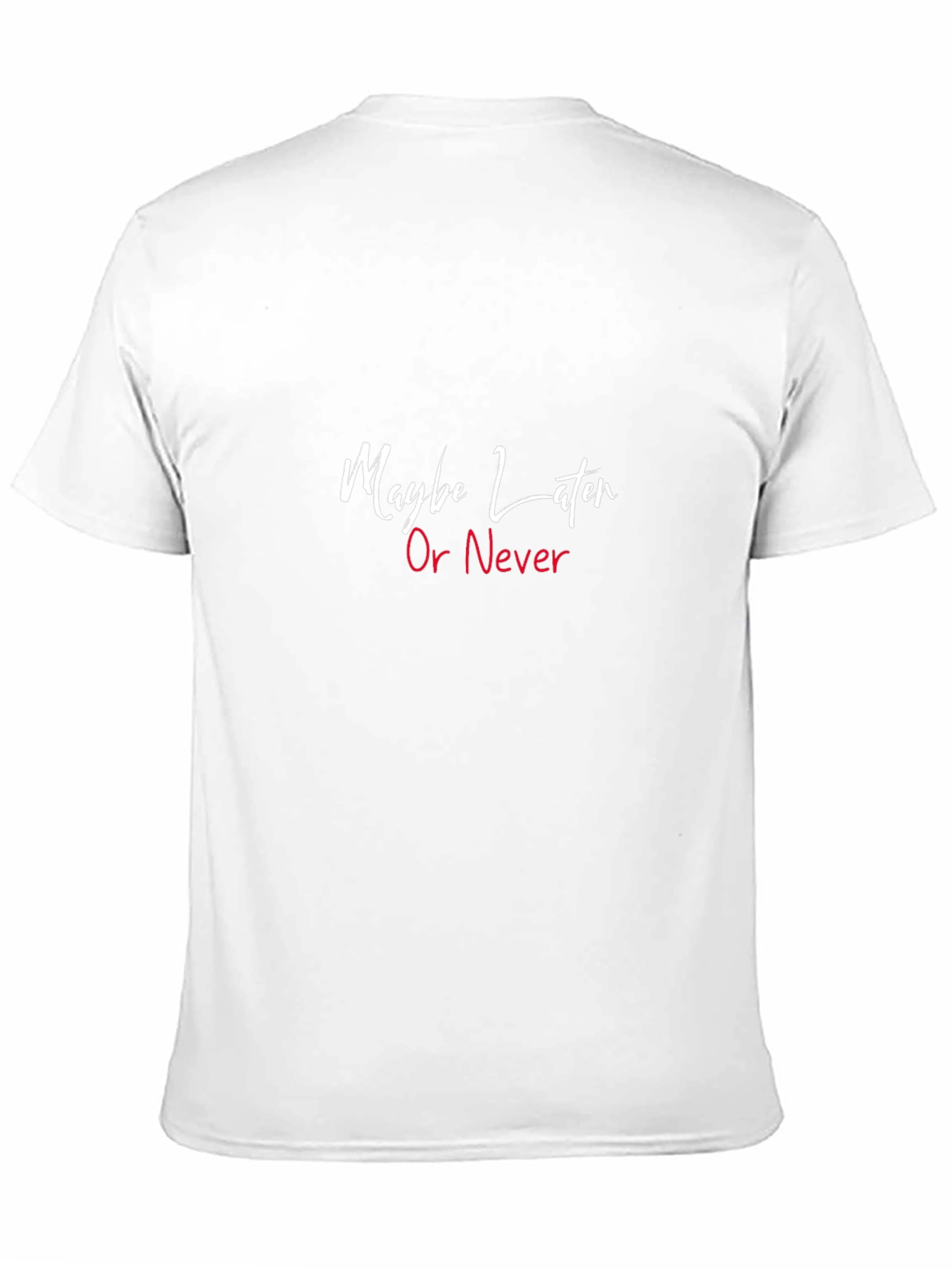Black Maybe Later Or Never Black Graphic Tee view 11