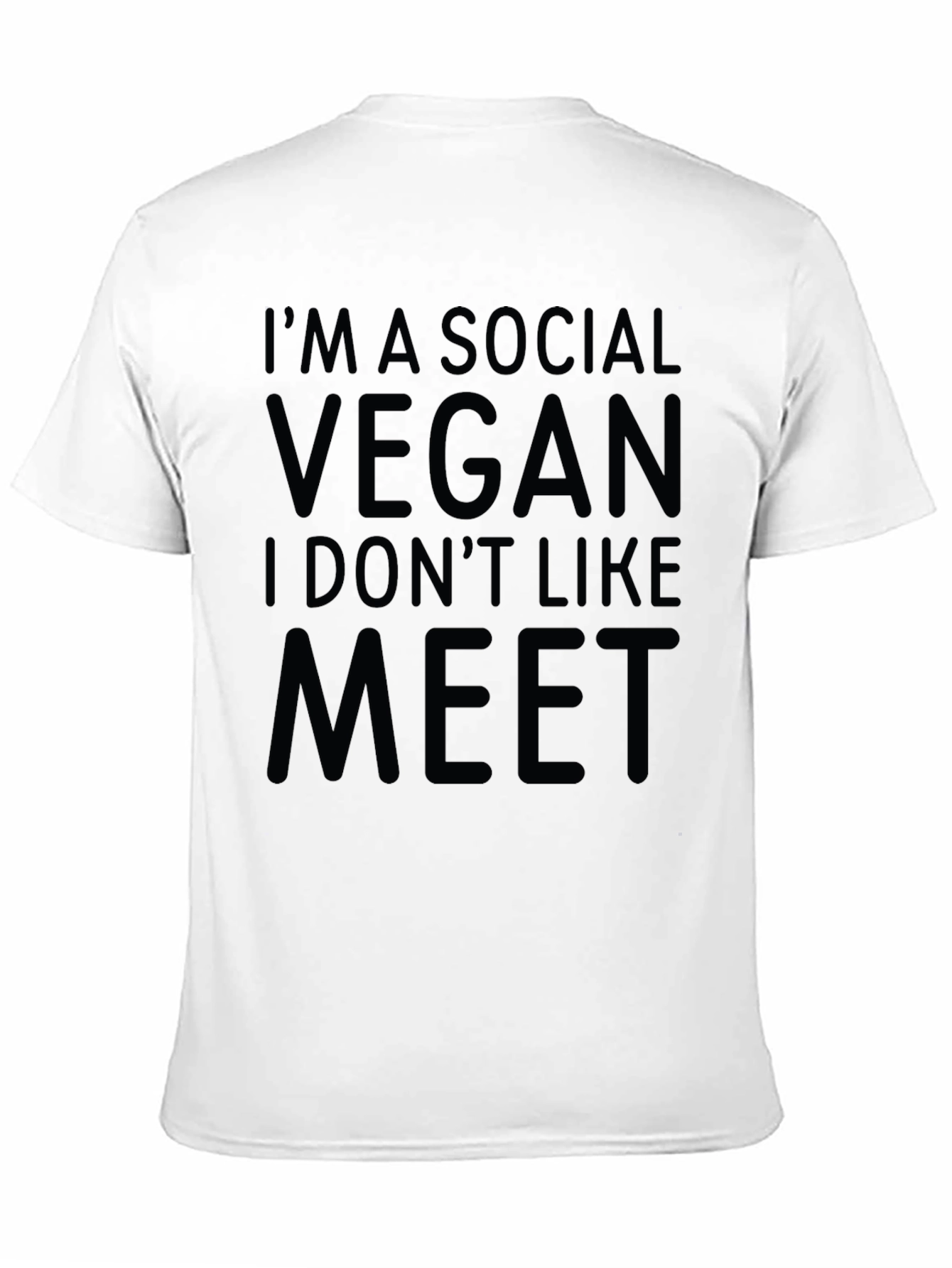 Black Social Vegan T-Shirt - Funny Veganism Tee view 11
