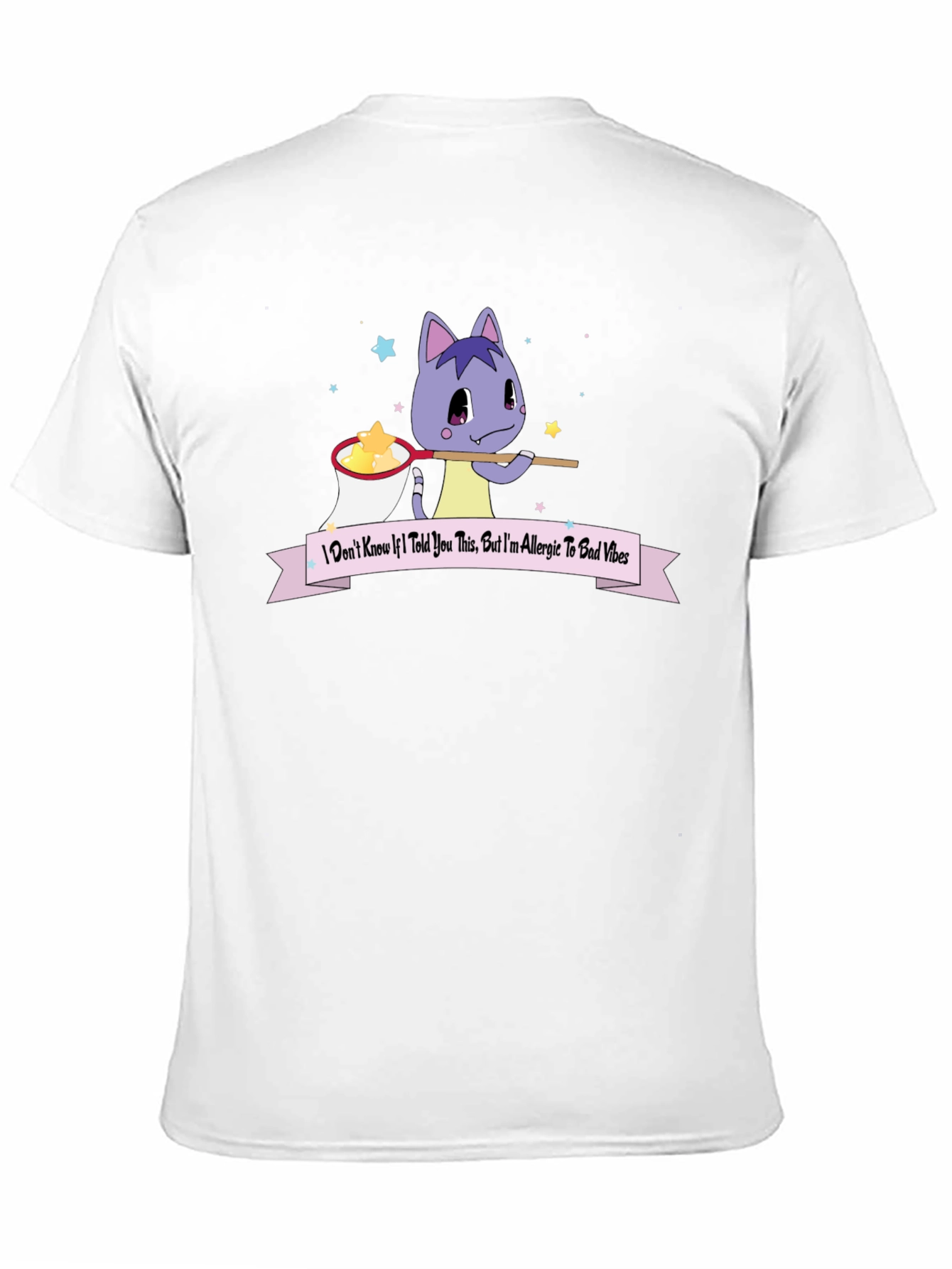 Black Allergic to Bad Vibes T-Shirt view 11