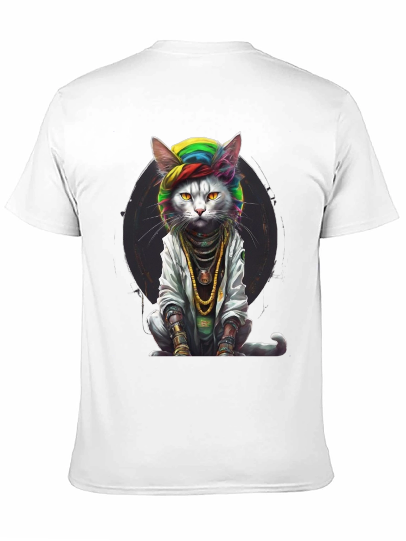 Black Cool Cat Graphic Tee view 11