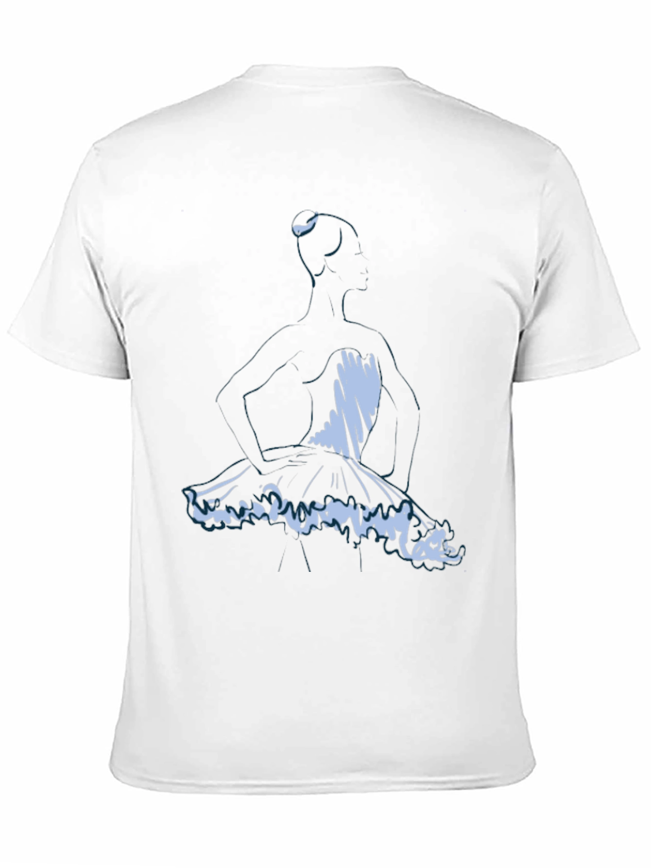 Black Ballerina Sketch Graphic Tee - Soft Black T-Shirt view 11