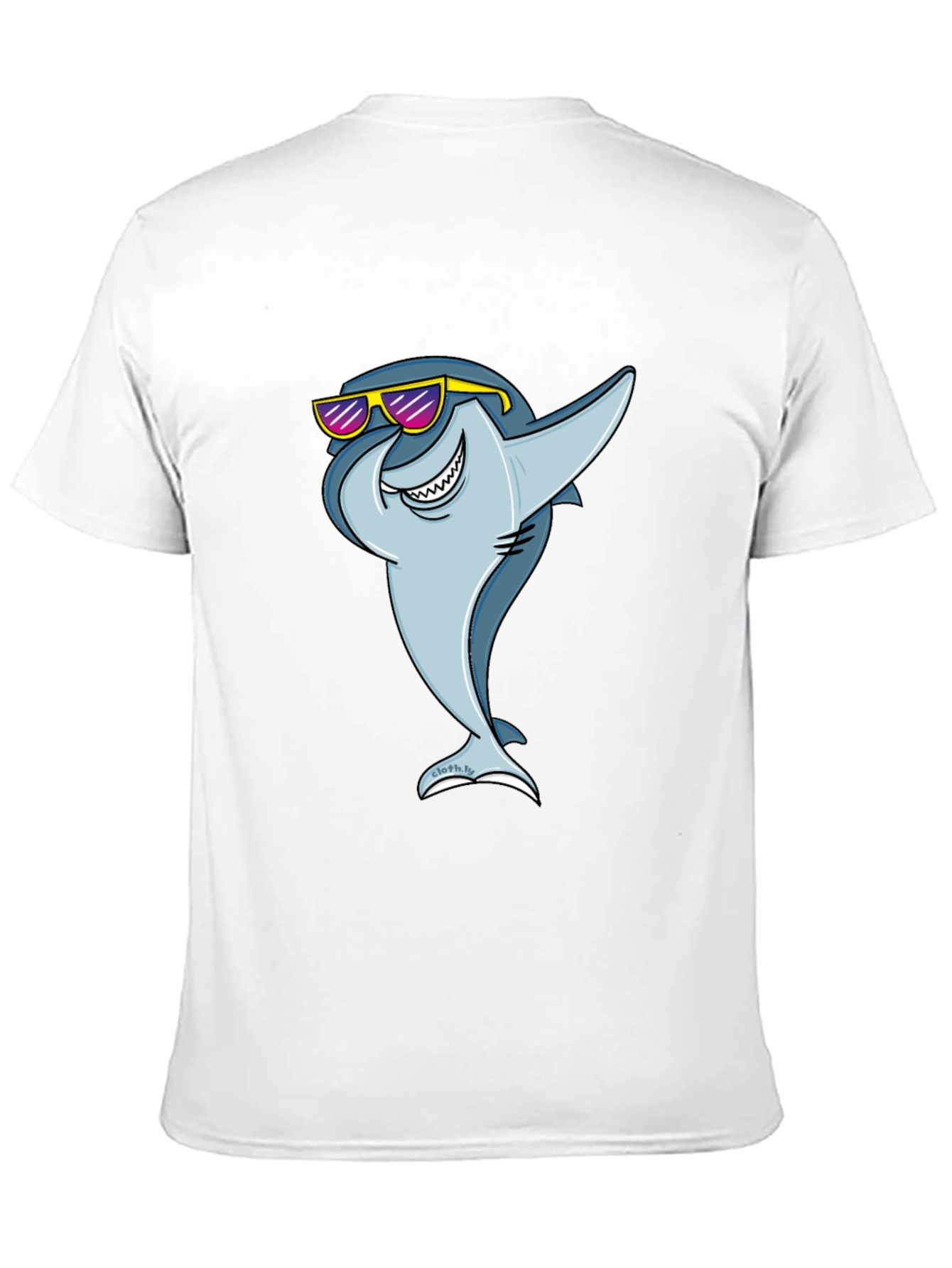 Black Cool Shark Graphic Tee - Black Cotton T-Shirt view 11