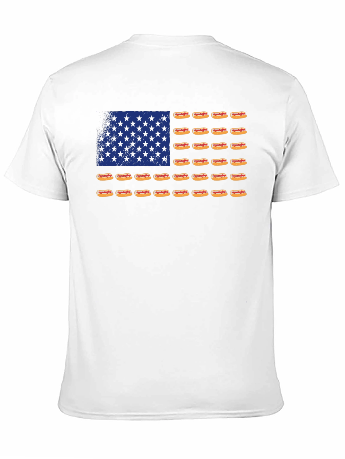 Black Hot Dog Flag T-Shirt - USA Patriotic Tee view 11