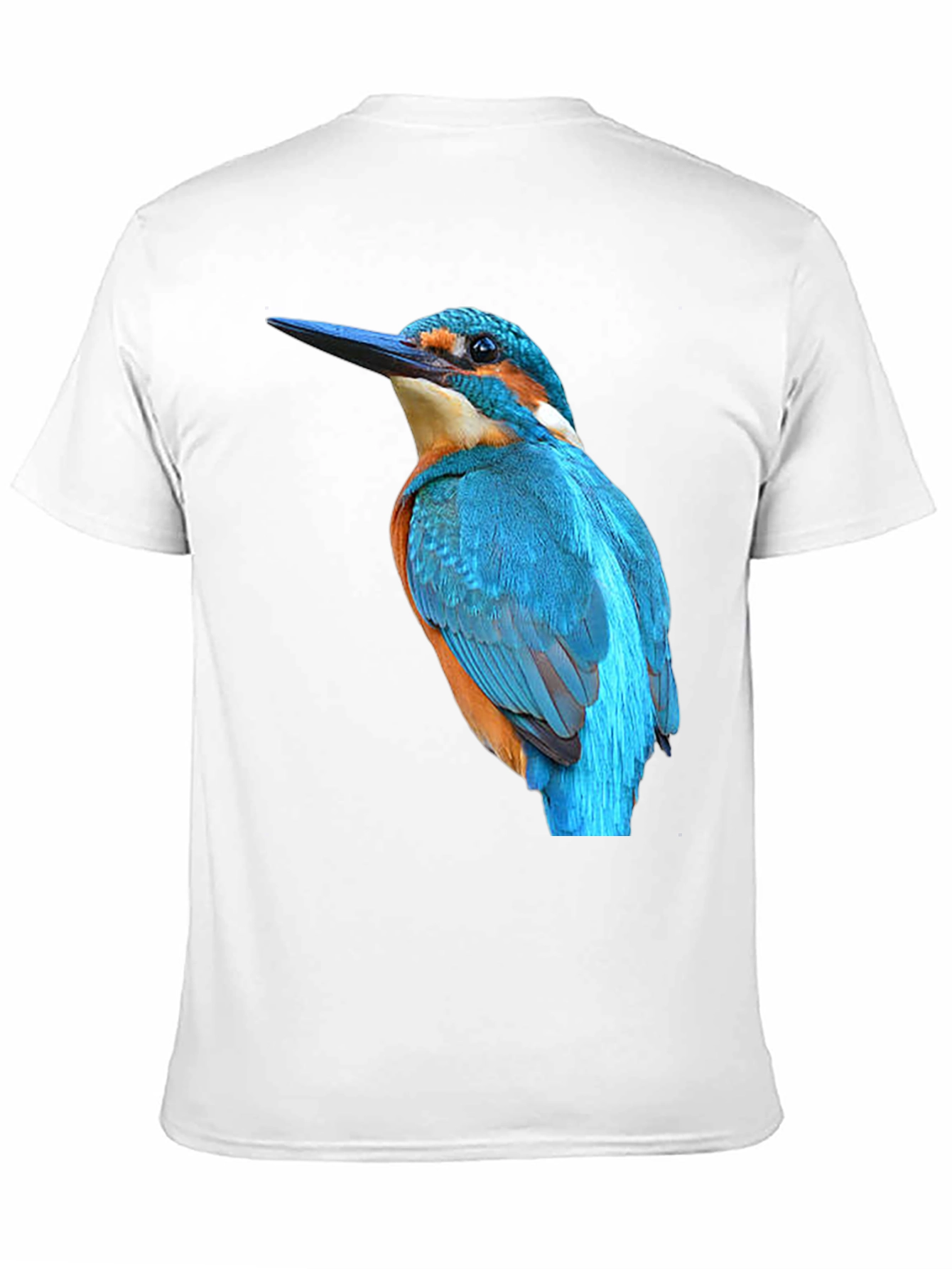 Black Kingfisher Bird Graphic Black T-Shirt view 11