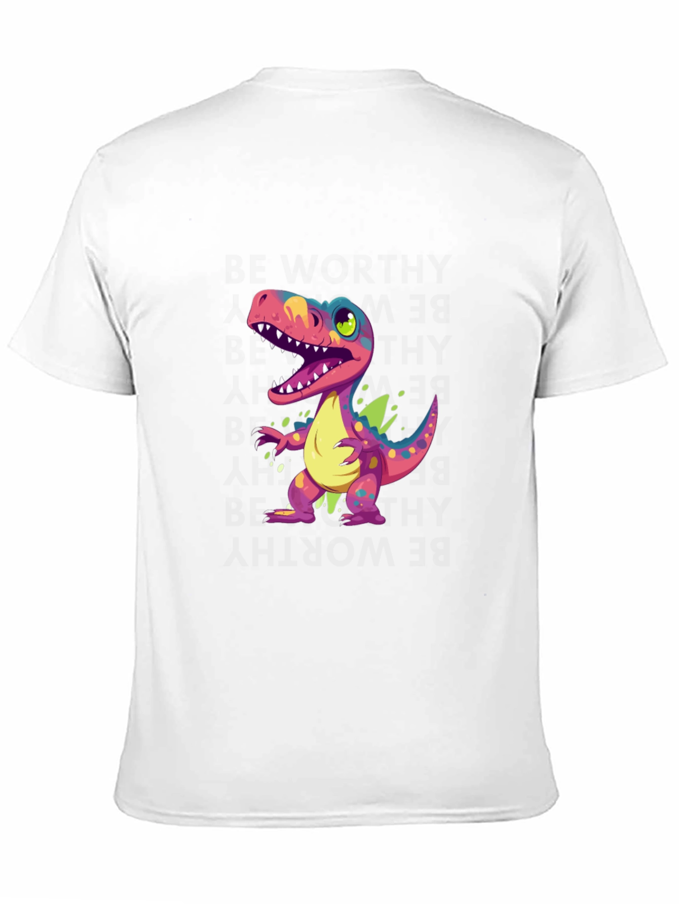 Black Cartoon Dinosaur Graphic Tee view 11