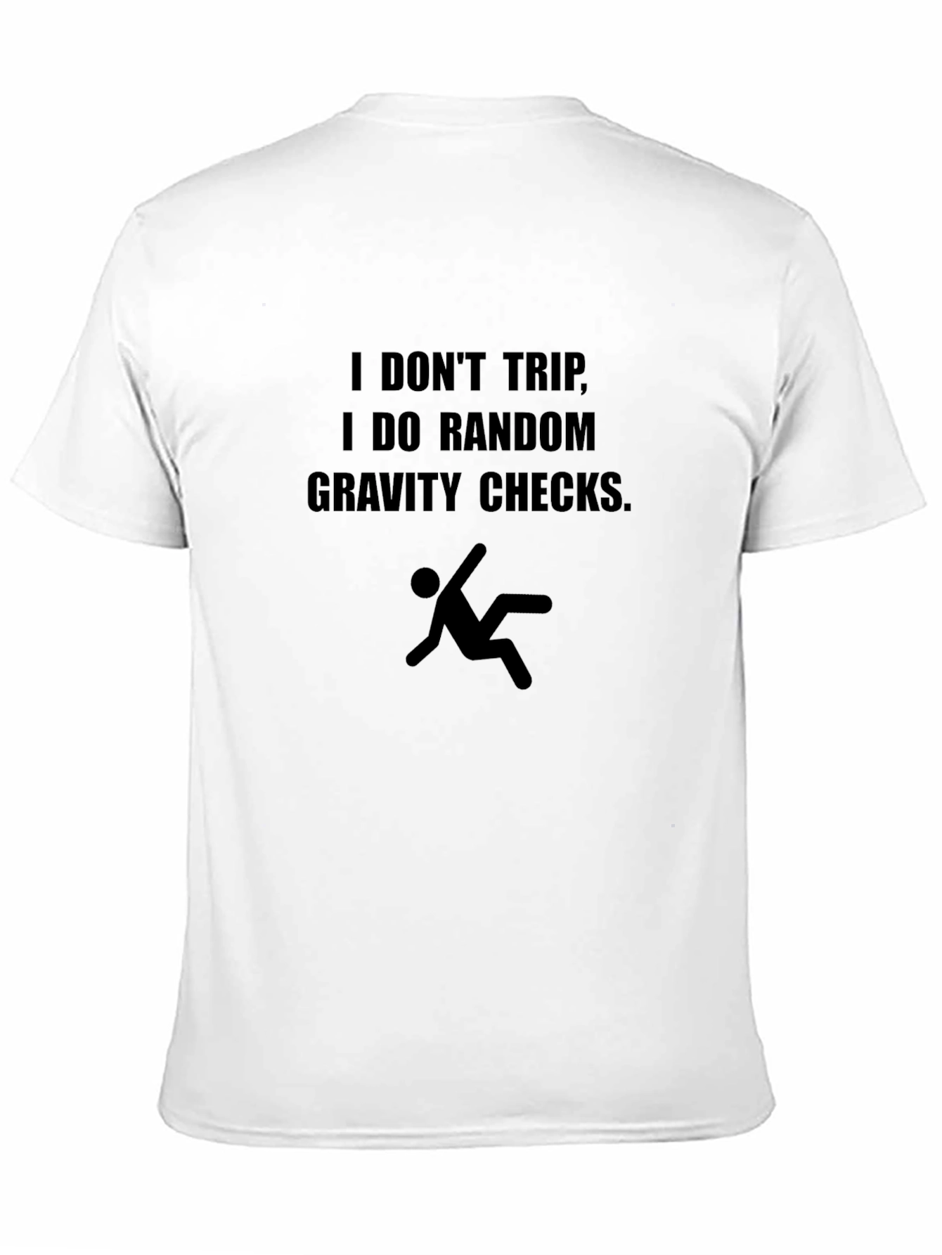 Black Random Gravity Checks Graphic Tee view 11