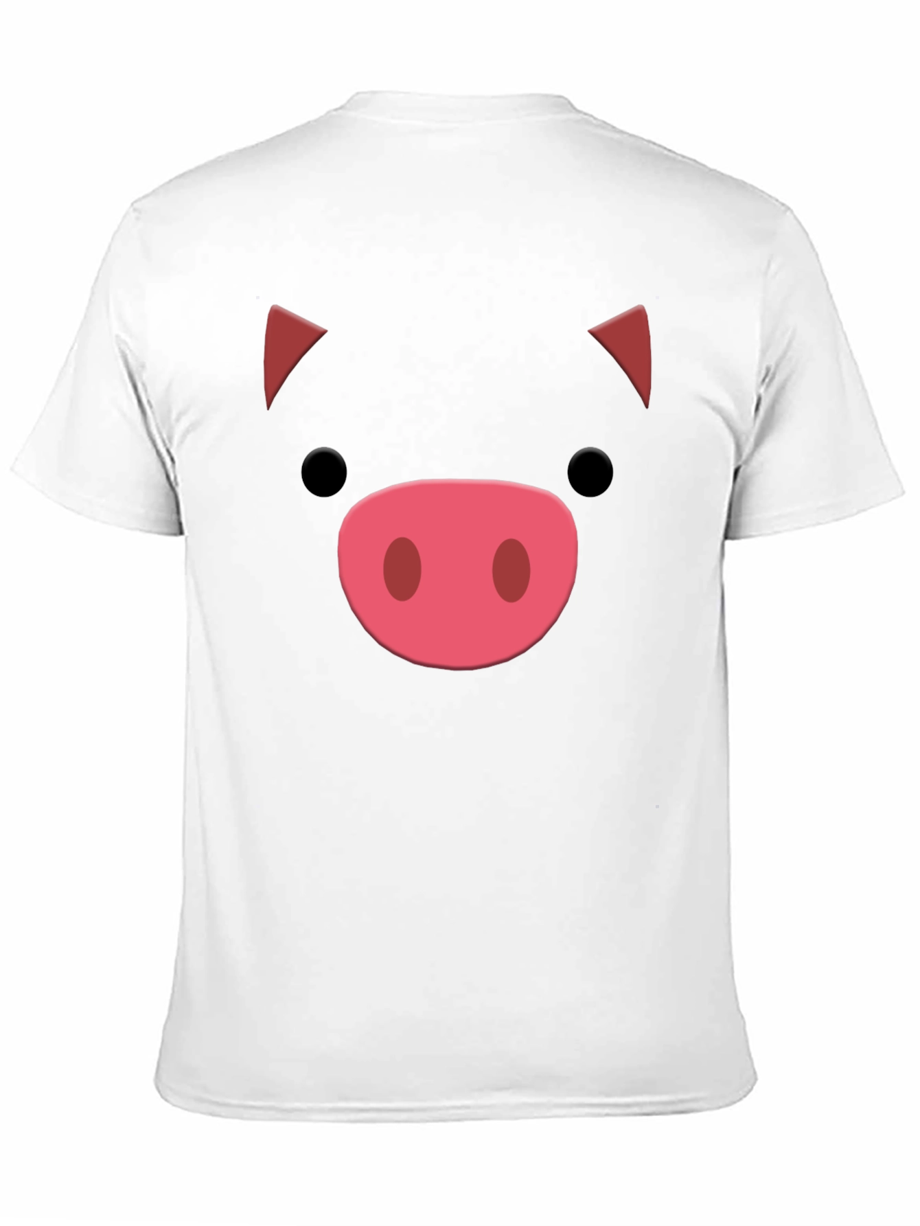 Black Cute Pig Face Graphic Tee - Soft Cotton Blend view 11