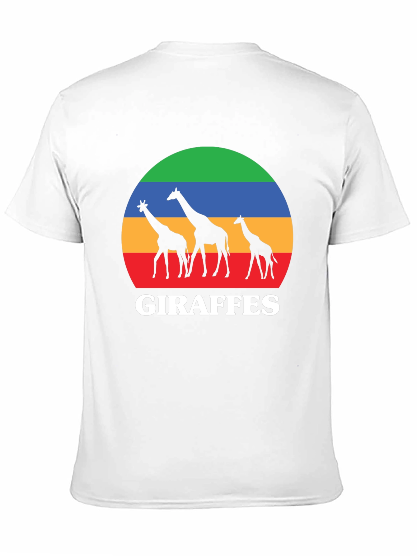 Black Giraffes Sunset Black T-Shirt view 11