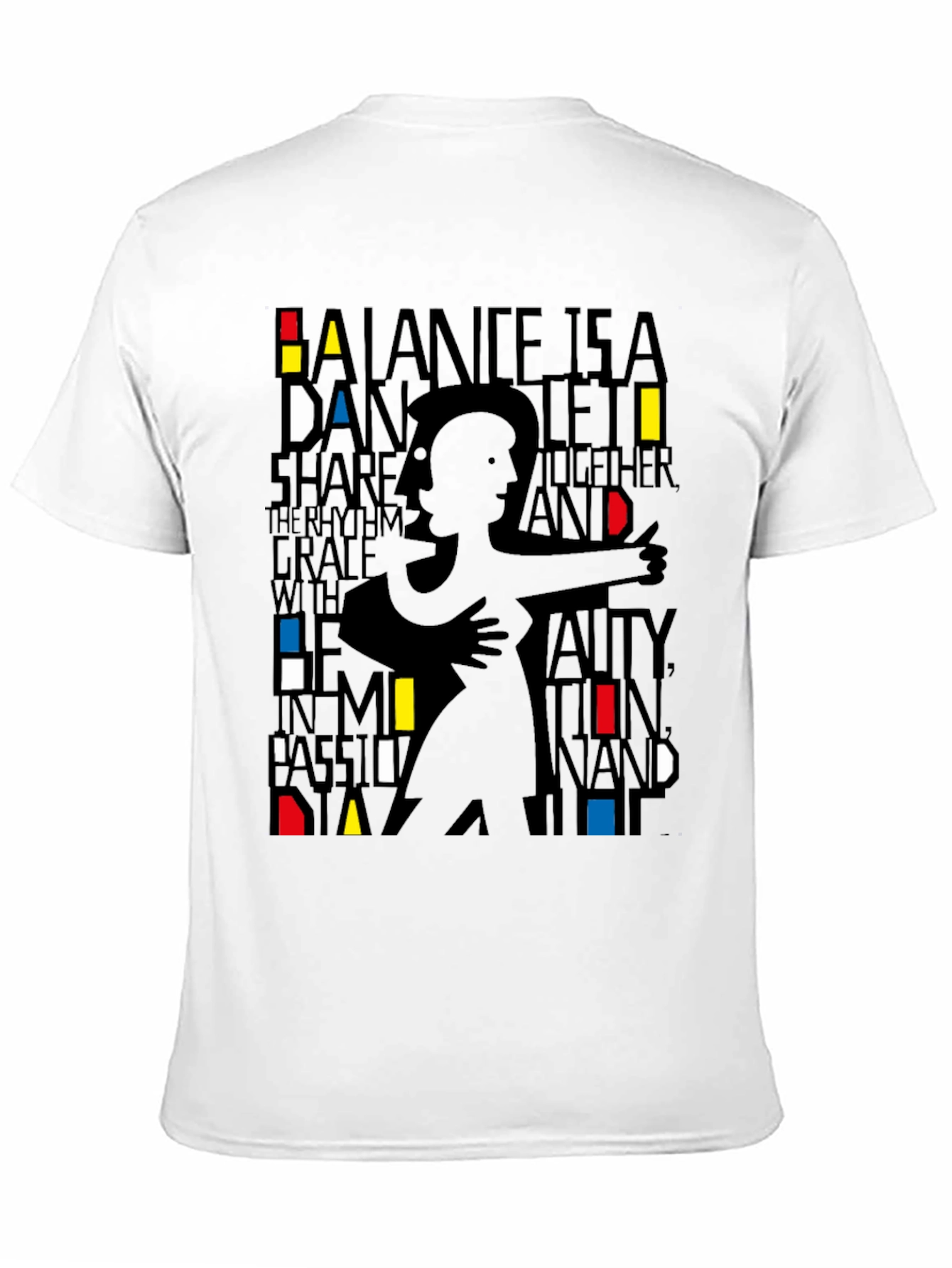Black Modern Art Dance Silhouette Graphic Tee - Unisex view 11