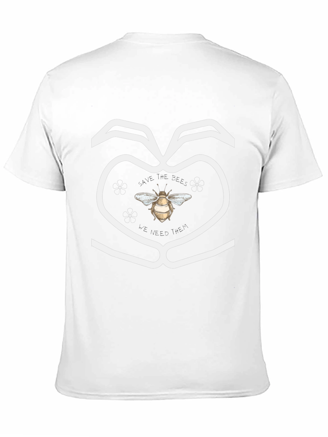 Black Save the Bees Graphic Tee - Black Cotton T-Shirt view 11