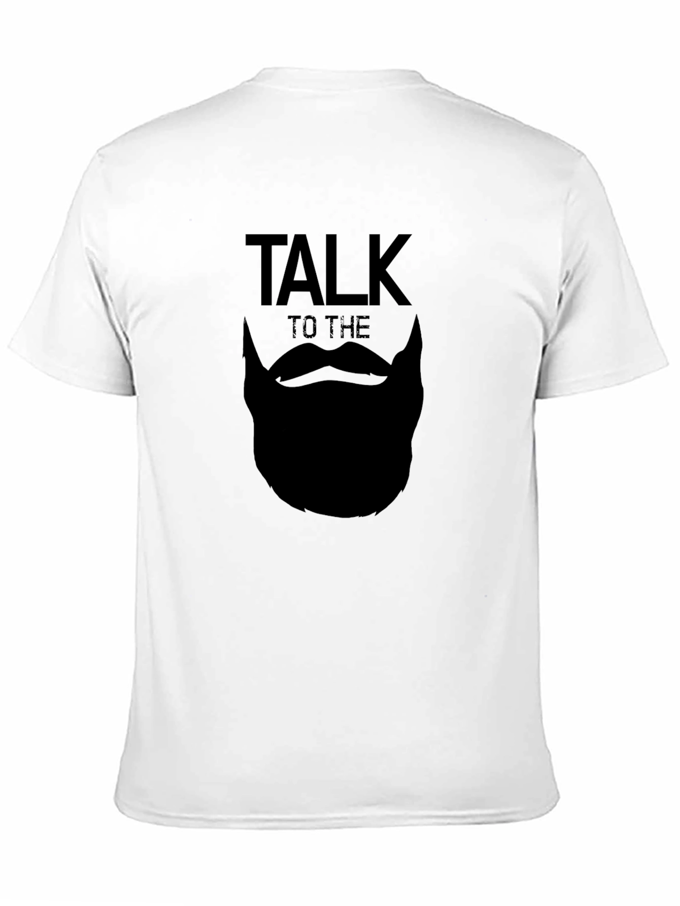 Black Talk to the Beard T-Shirt - Black Graphic Tee view 11