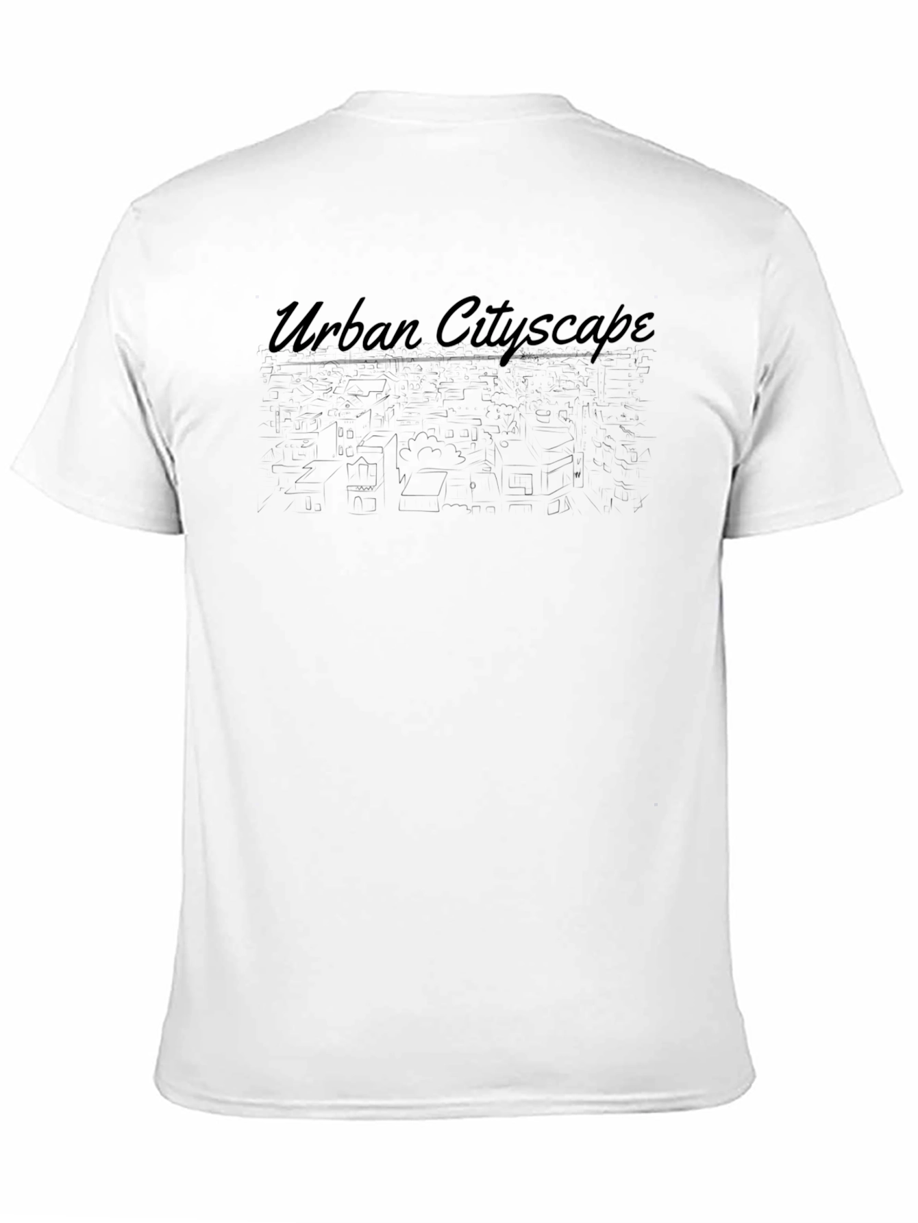 Black Urban Cityscape Graphic Tee - Black Short Sleeve view 11
