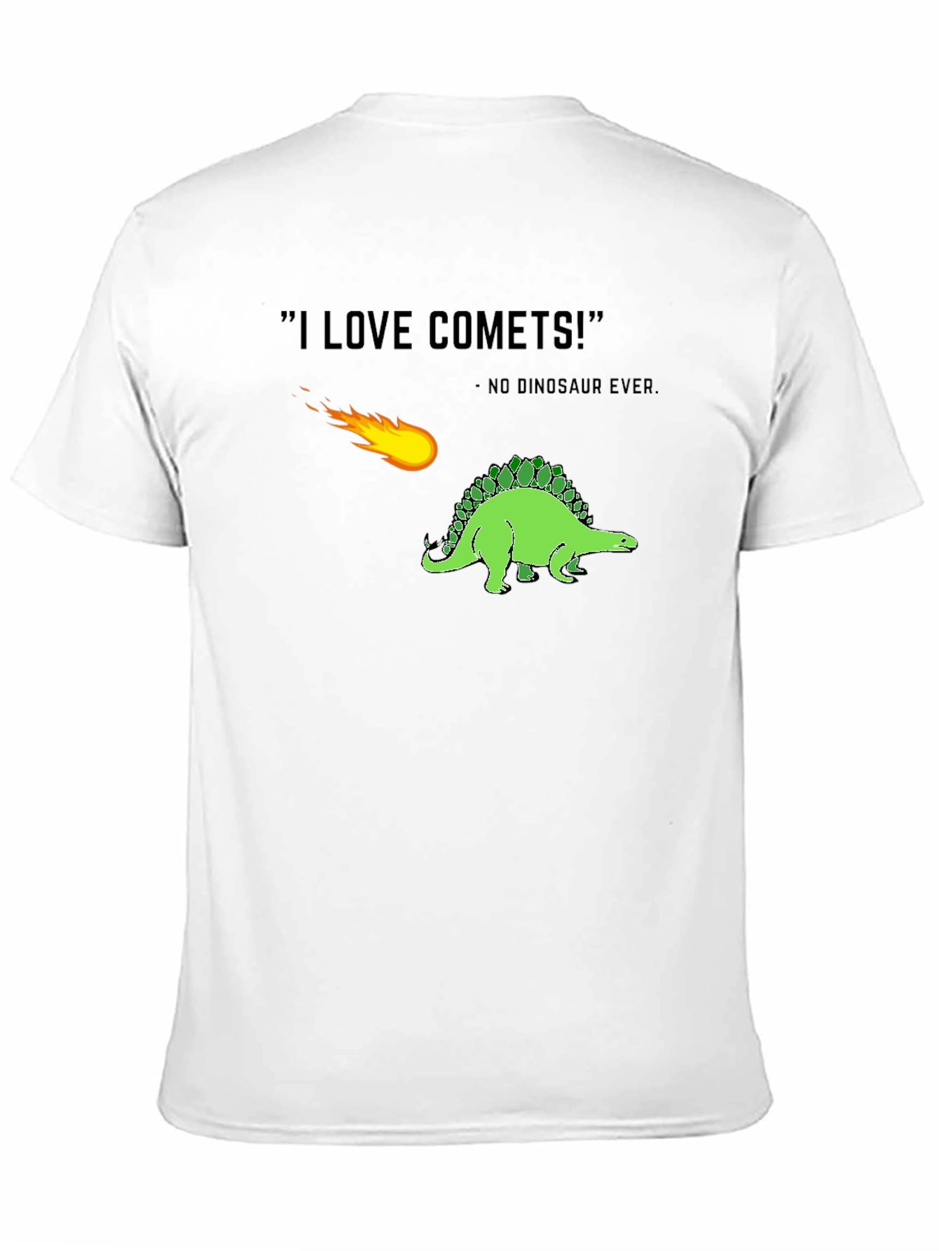 Black Dinosaur Comet T-Shirt - No Dinosaur Ever! view 11