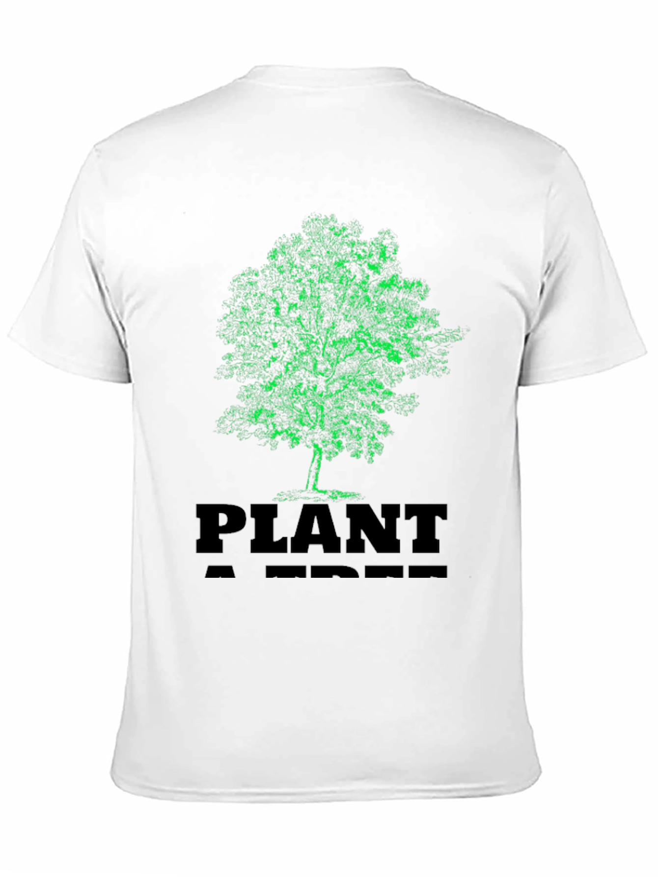 Black Plant A Tree Black Graphic T-Shirt view 11