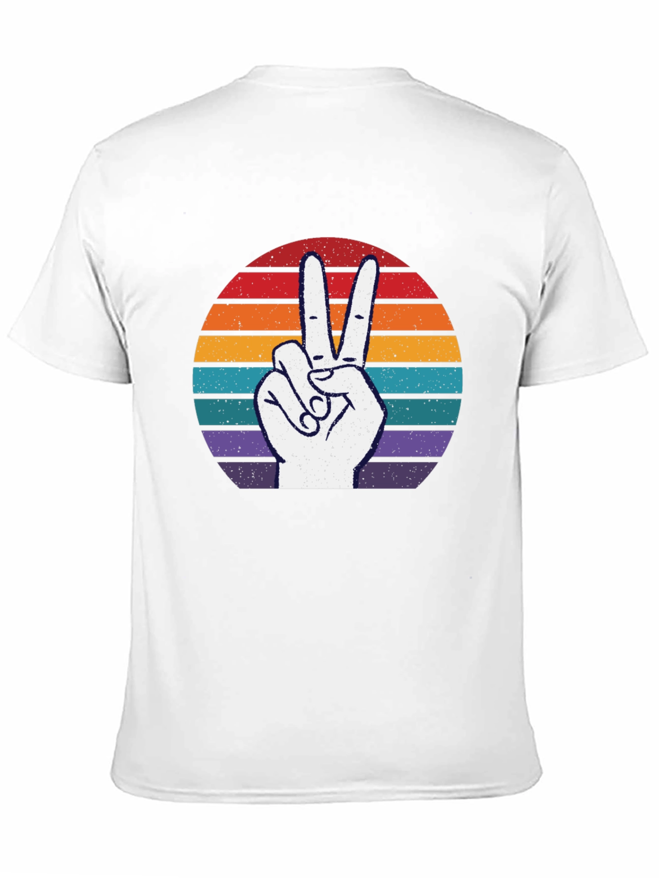 Black Retro Peace Sign Graphic Tee view 11