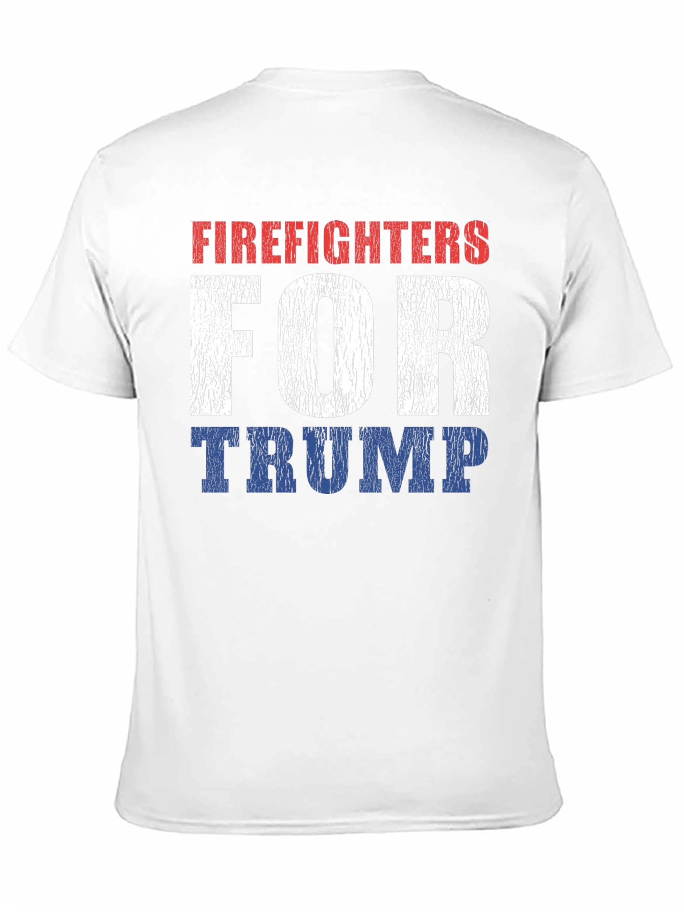 Black Firefighters For Trump Graphic T-Shirt view 11
