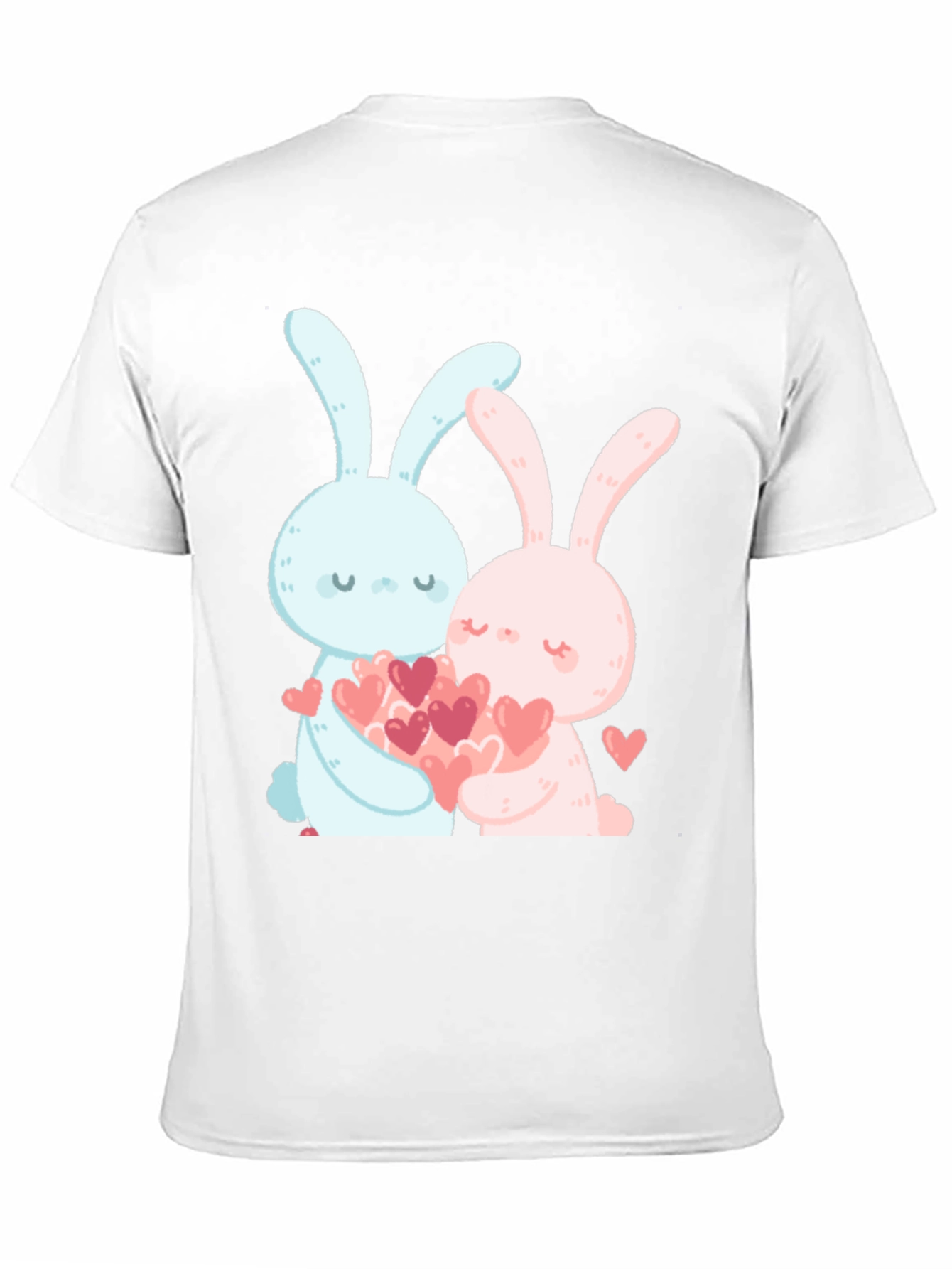 Black Valentine's Day Bunny Heart T-Shirt view 11