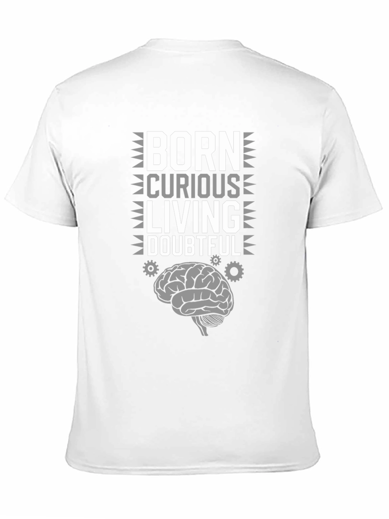 Black Born Curious T-Shirt - Brain Graphic Tee view 11