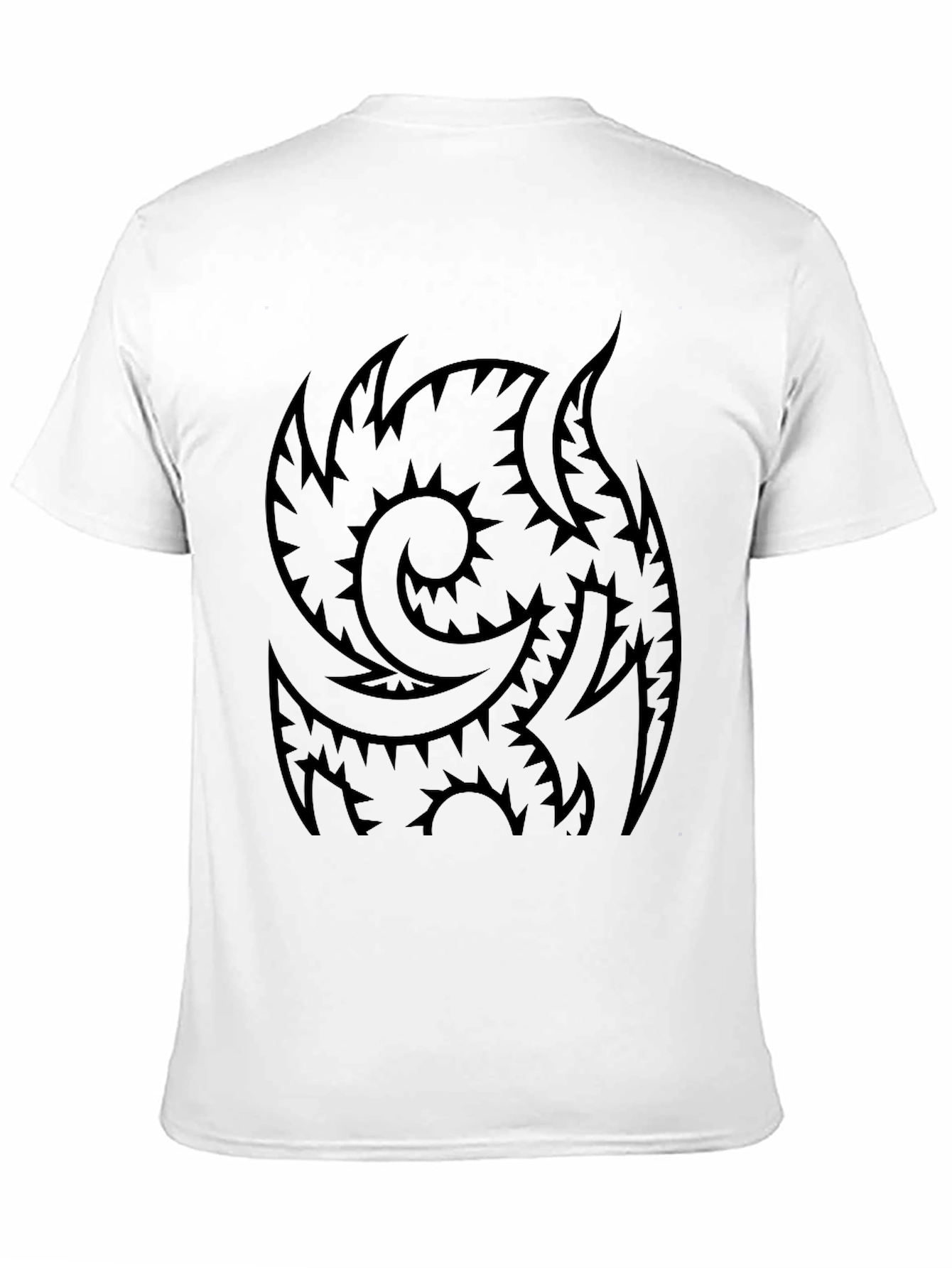 Black Tribal Tattoo Graphic Black T-Shirt view 11