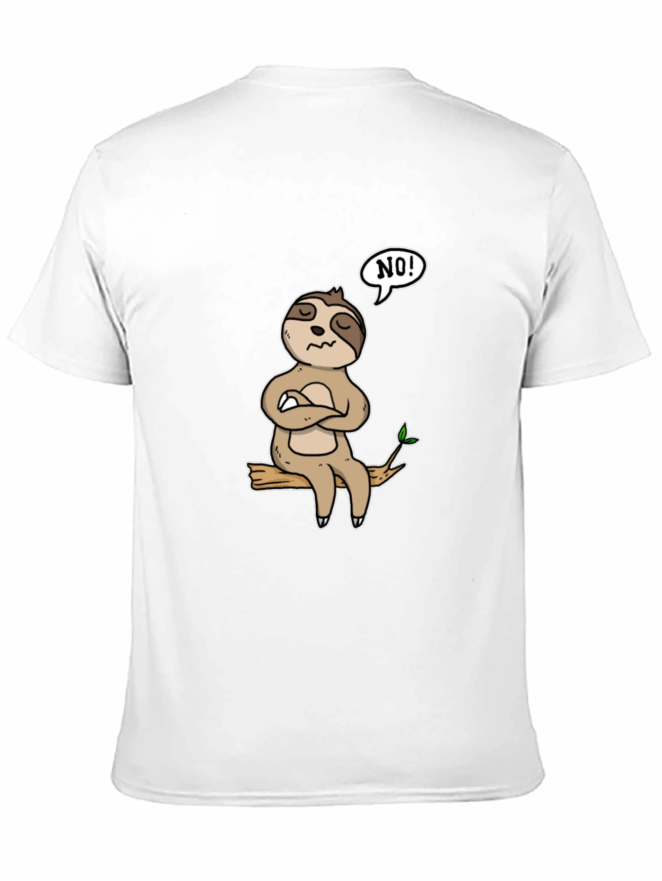 Black Sloth 'NO!' Graphic T-Shirt - Relaxed Fit view 11