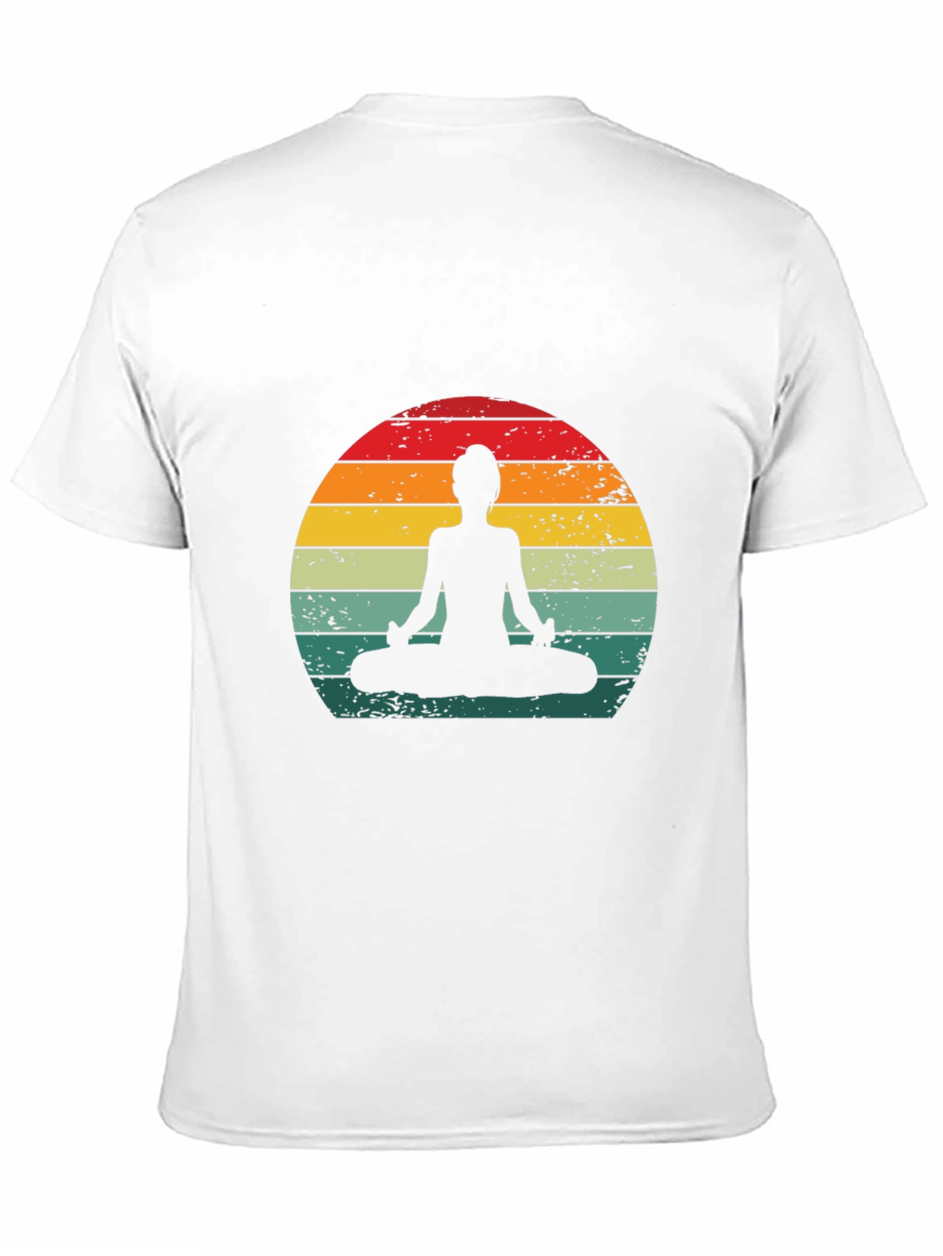 Black Retro Yoga Silhouette T-Shirt view 11