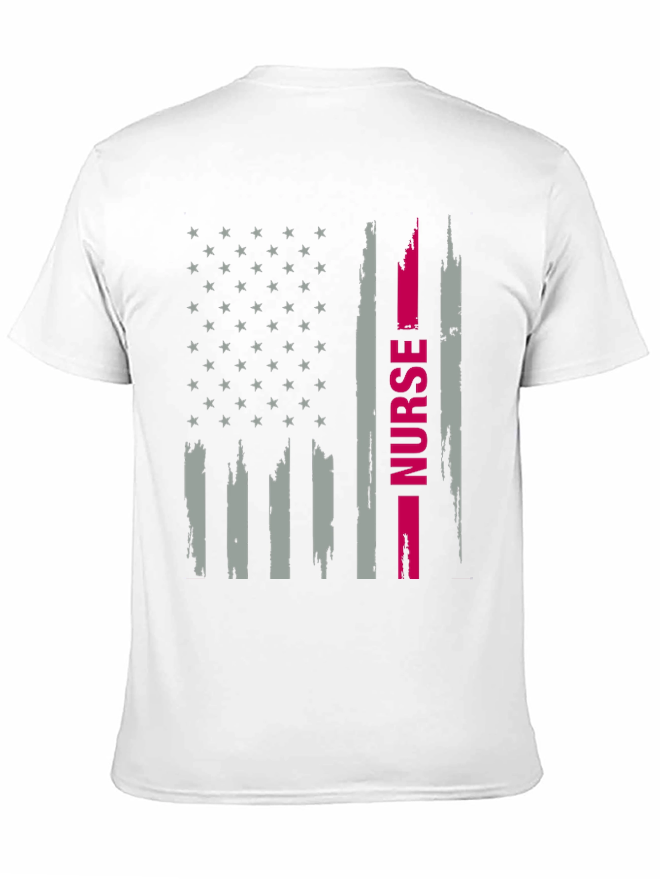 Black Nurse American Flag Graphic T-Shirt view 11
