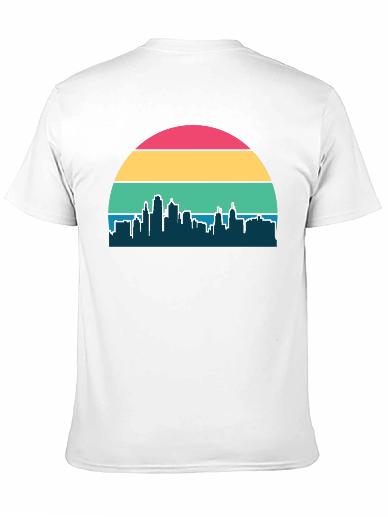 Black Retro Sunset Cityscape Graphic Tee view 11