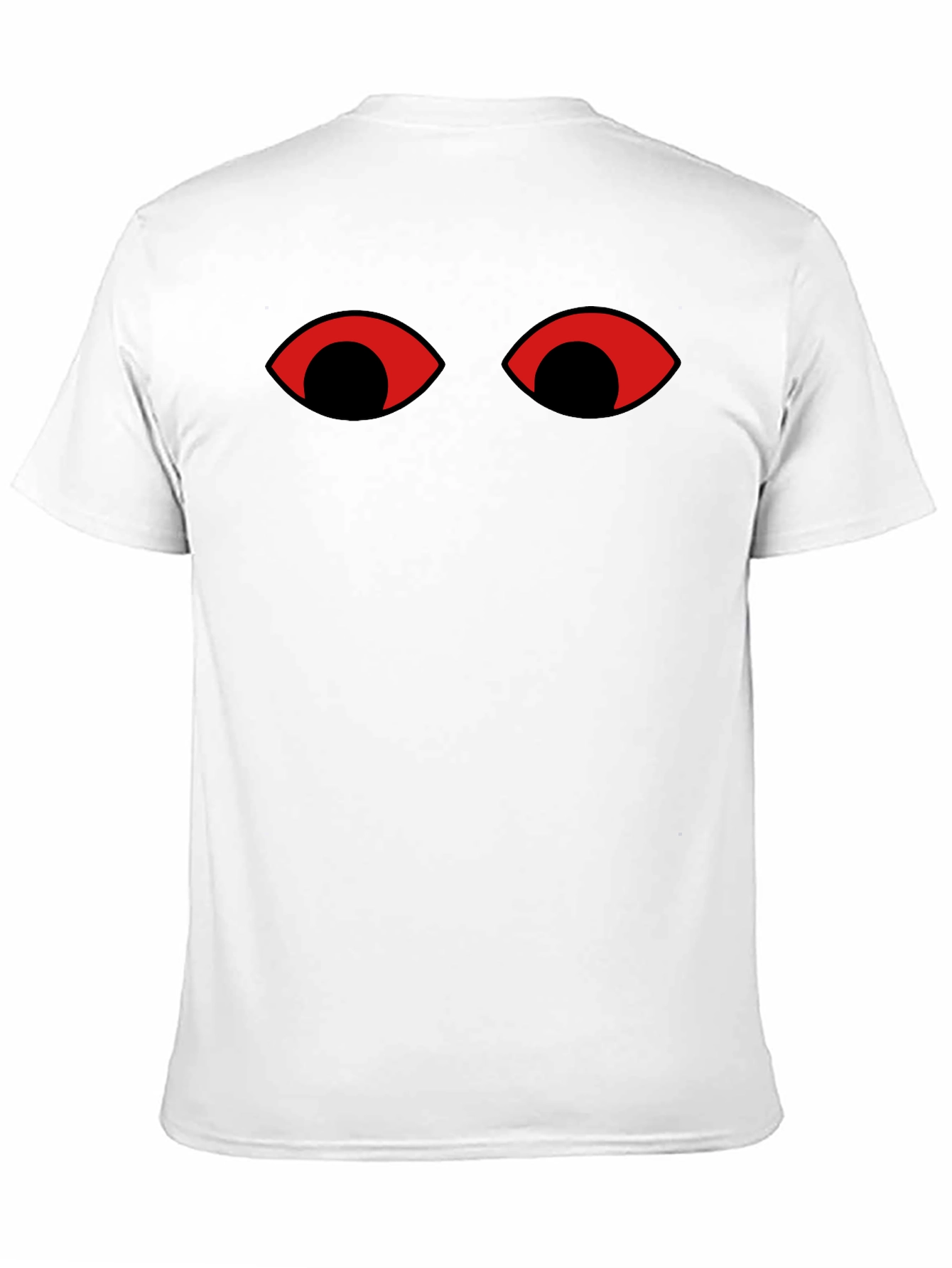Black Mysterious Eyes Graphic Tee - Black Cotton T-Shirt view 11