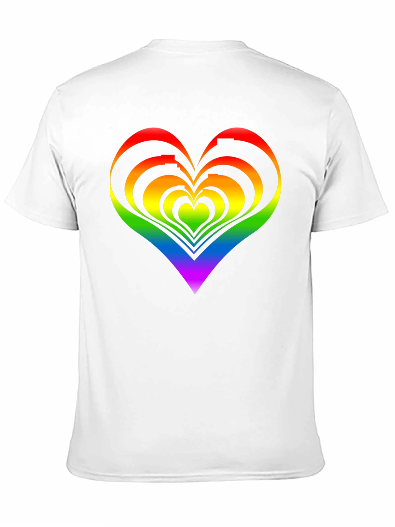 Black Rainbow Heart Graphic Tee - Pride Apparel view 11