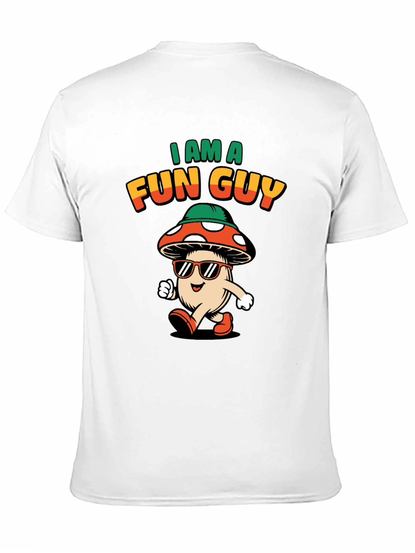 Black Fun Guy Graphic Tee - Cool Mushroom Shirt view 11
