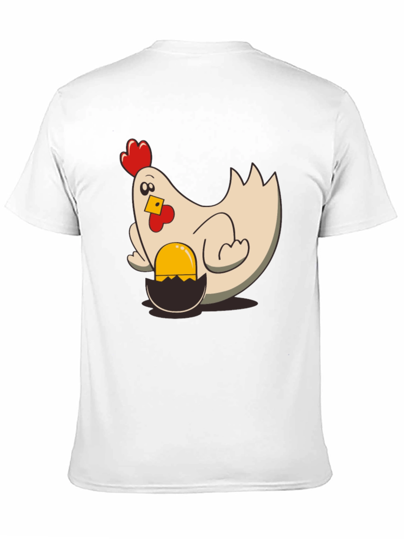 Black Funny Chicken and Egg T-Shirt - Novelty Graphic Tee view 11