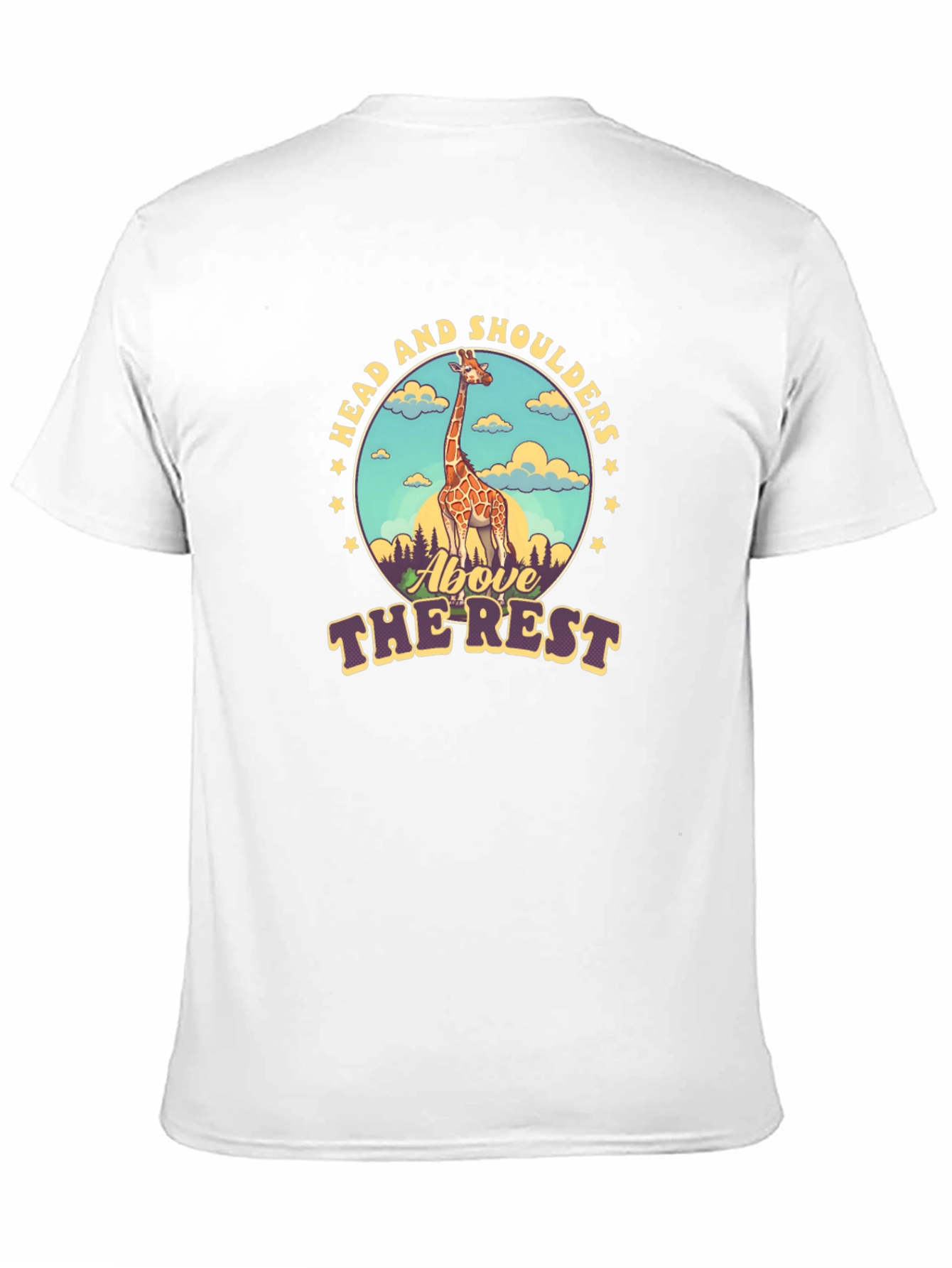 Black Head and Shoulders Giraffe Graphic Tee view 11