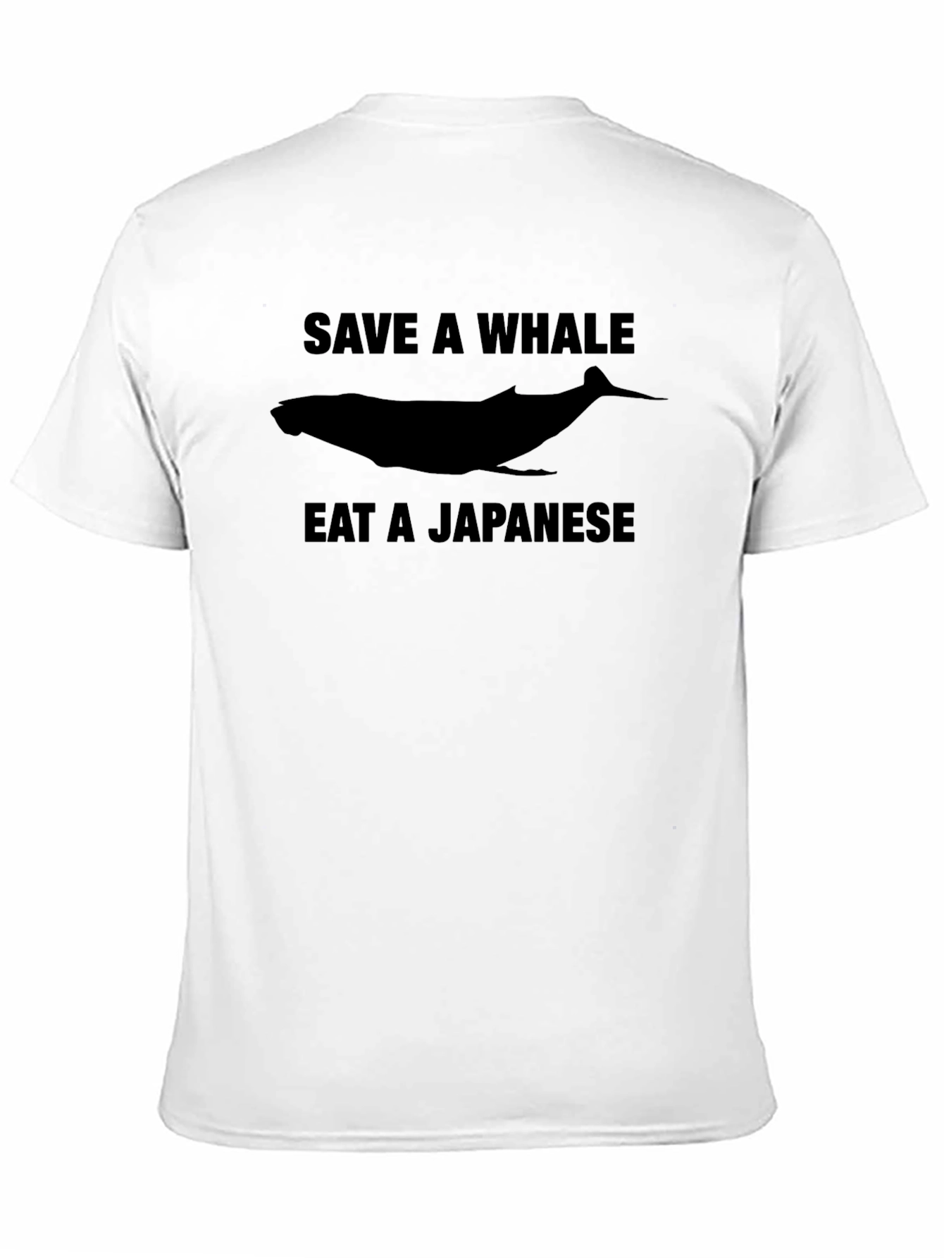 Black Humorous "Save a Whale" Graphic T-Shirt view 11