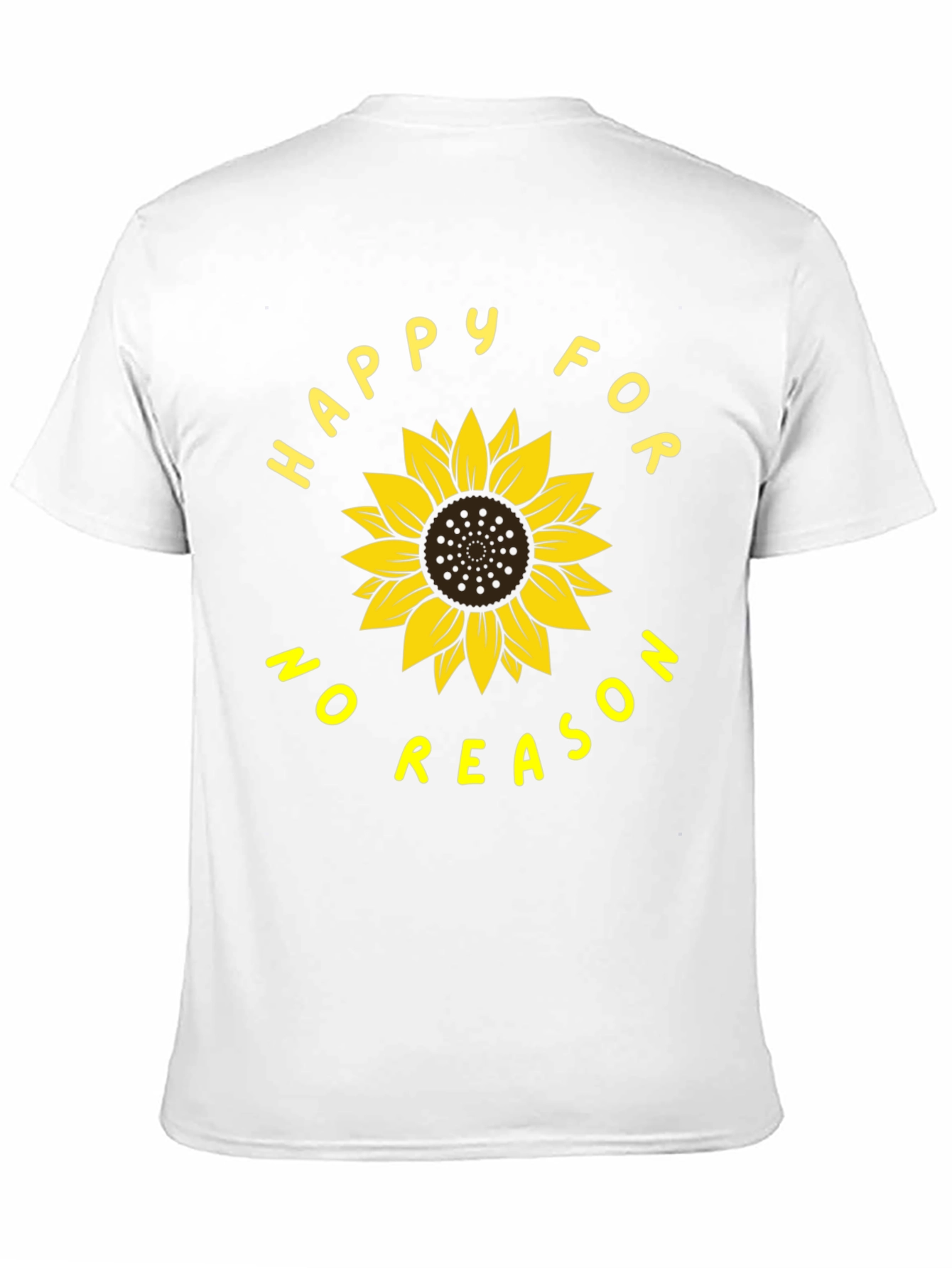 Black Happy For No Reason Sunflower Graphic Tee view 11