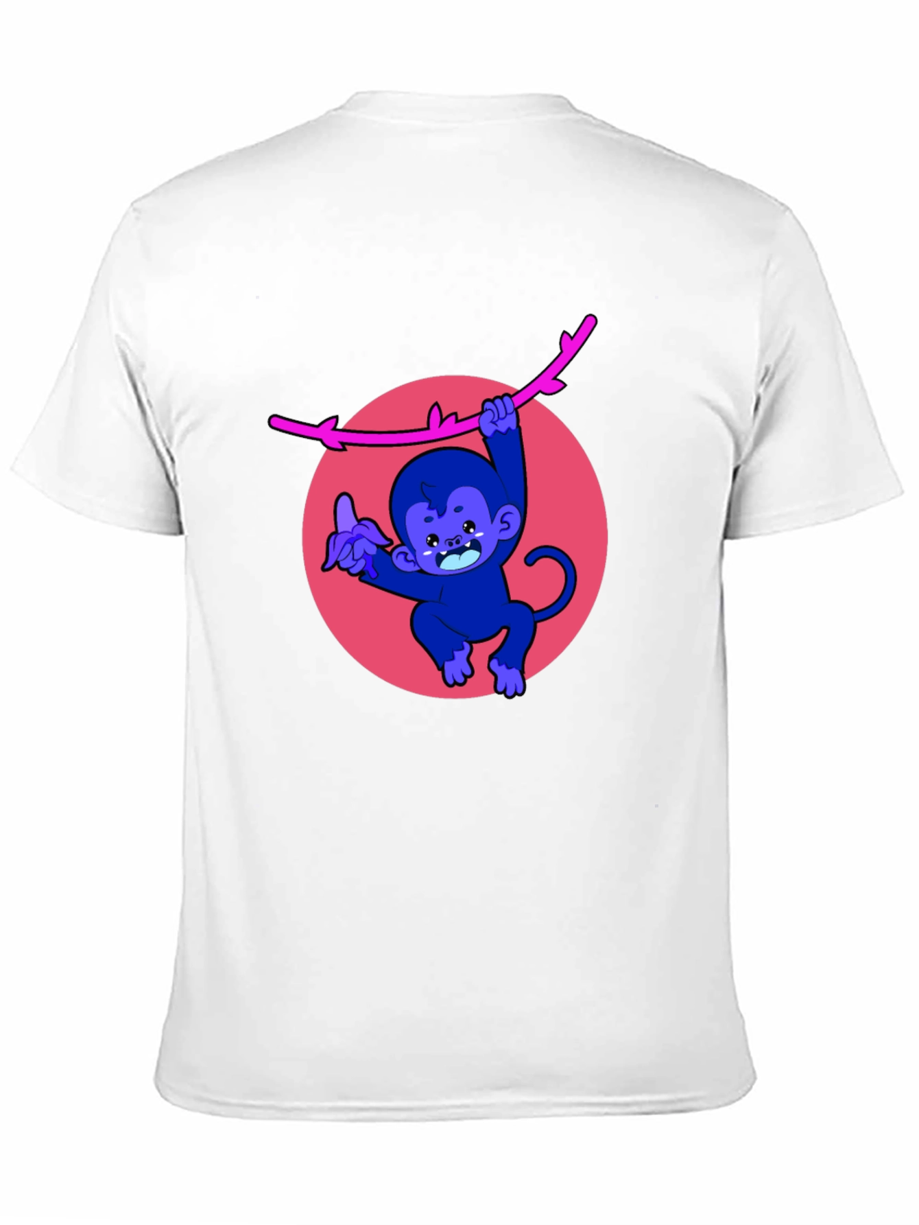 Black Monkey on a Branch Graphic Tee - Men's Black T-Shirt view 11