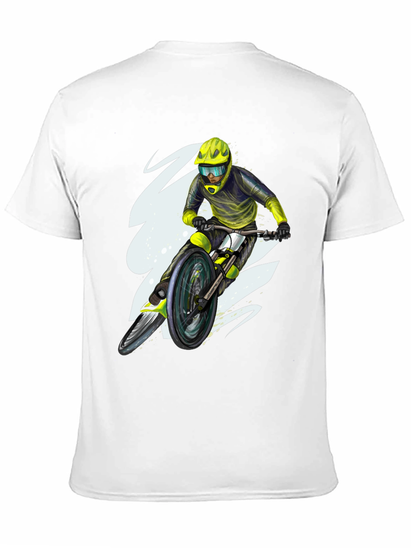 Black Mountain Bike Rider Graphic Tee - Black view 11