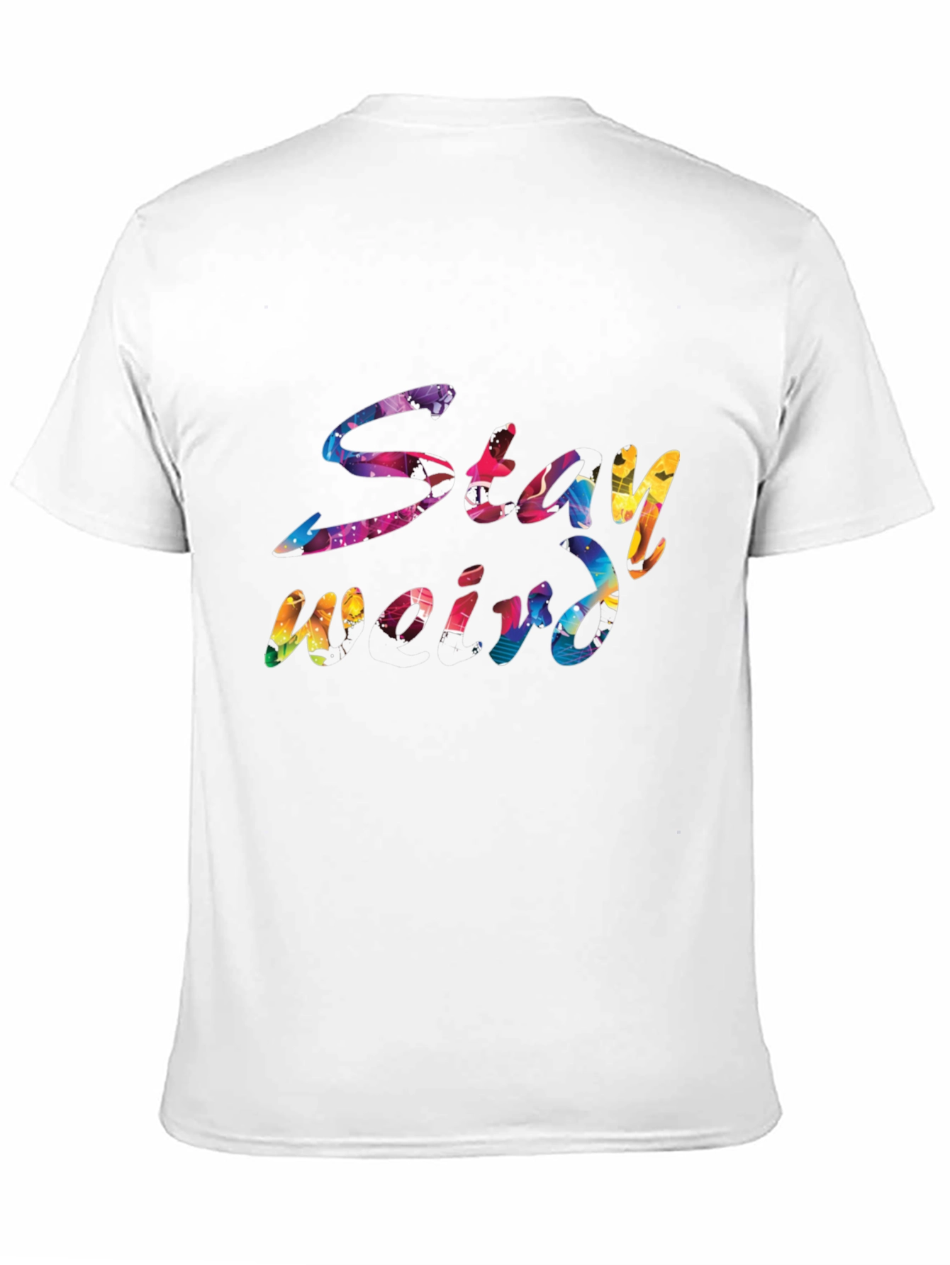 Black Stay Weird Graphic Black T-Shirt view 11