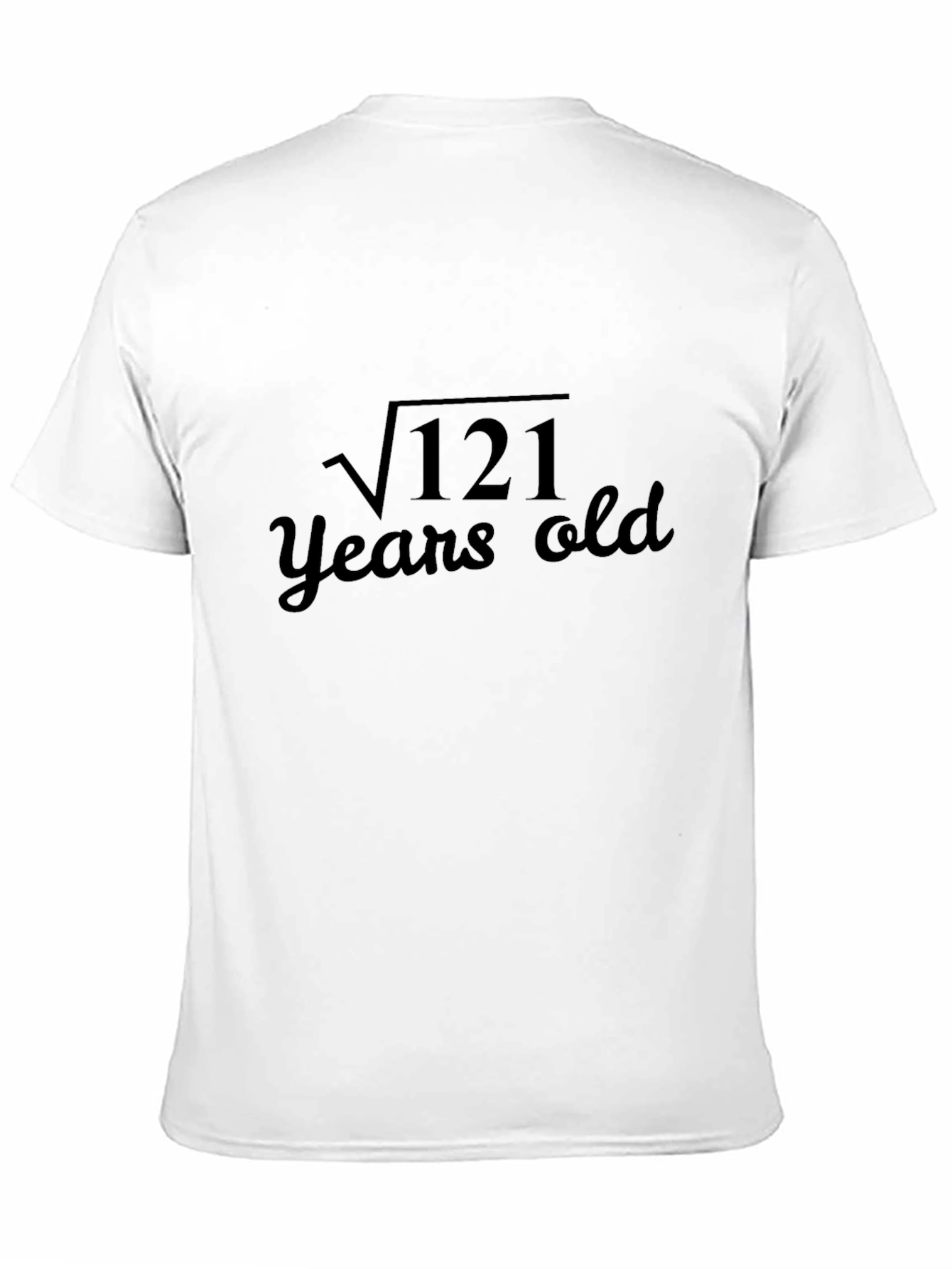 Black Funny 11th Birthday Shirt - Root 121 Years Old Black Tee view 11