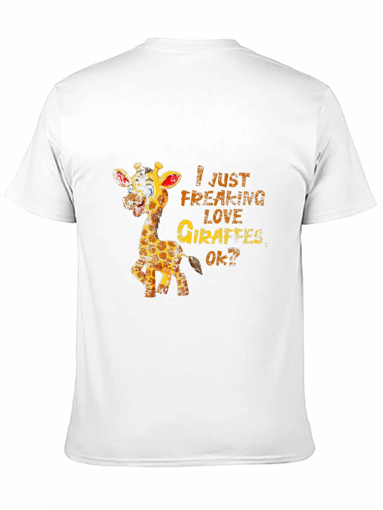 Black Giraffe Lover T-Shirt: I Just Freaking Love Giraffes view 11