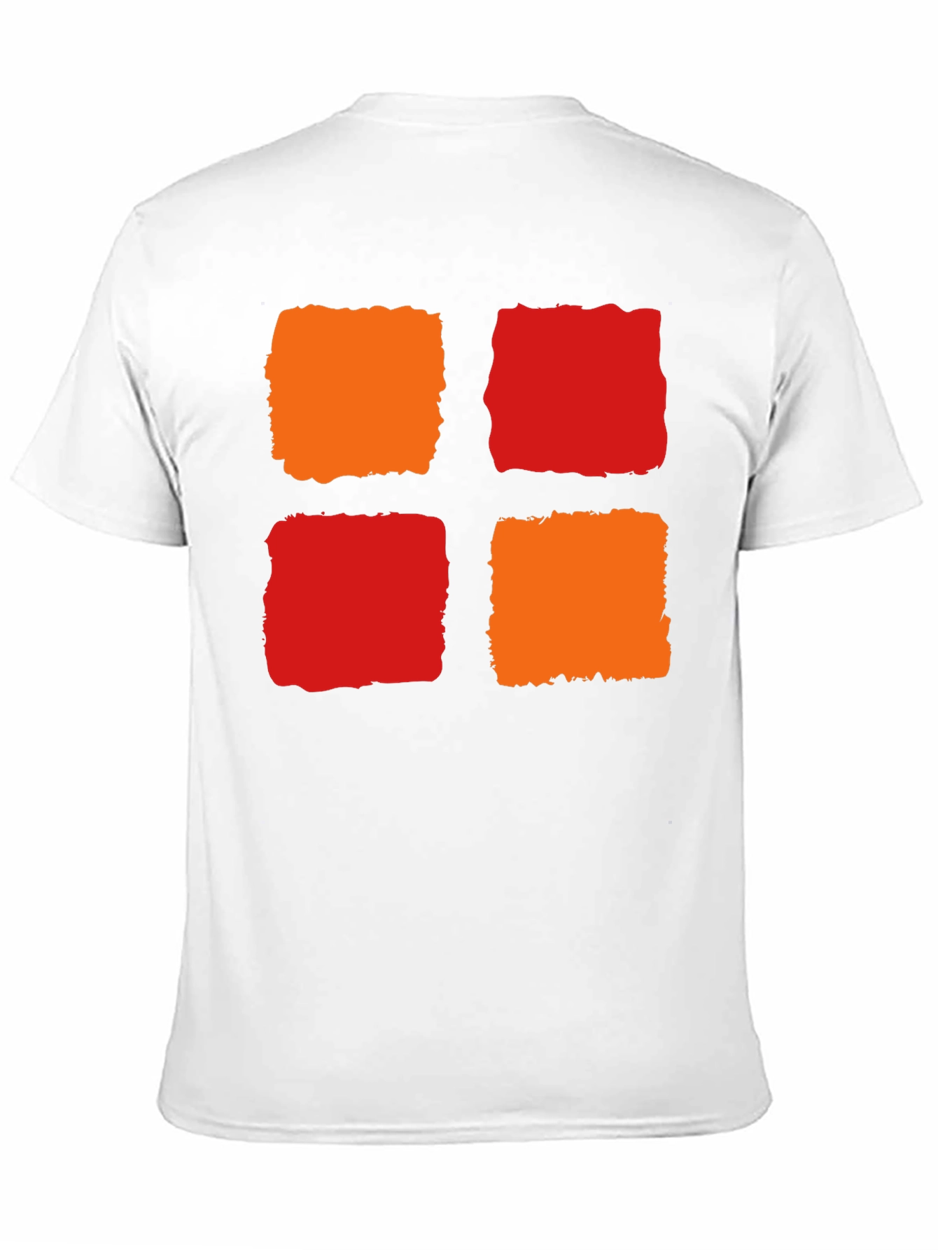 Black Abstract Block Print T-Shirt - Modern Graphic Tee view 11