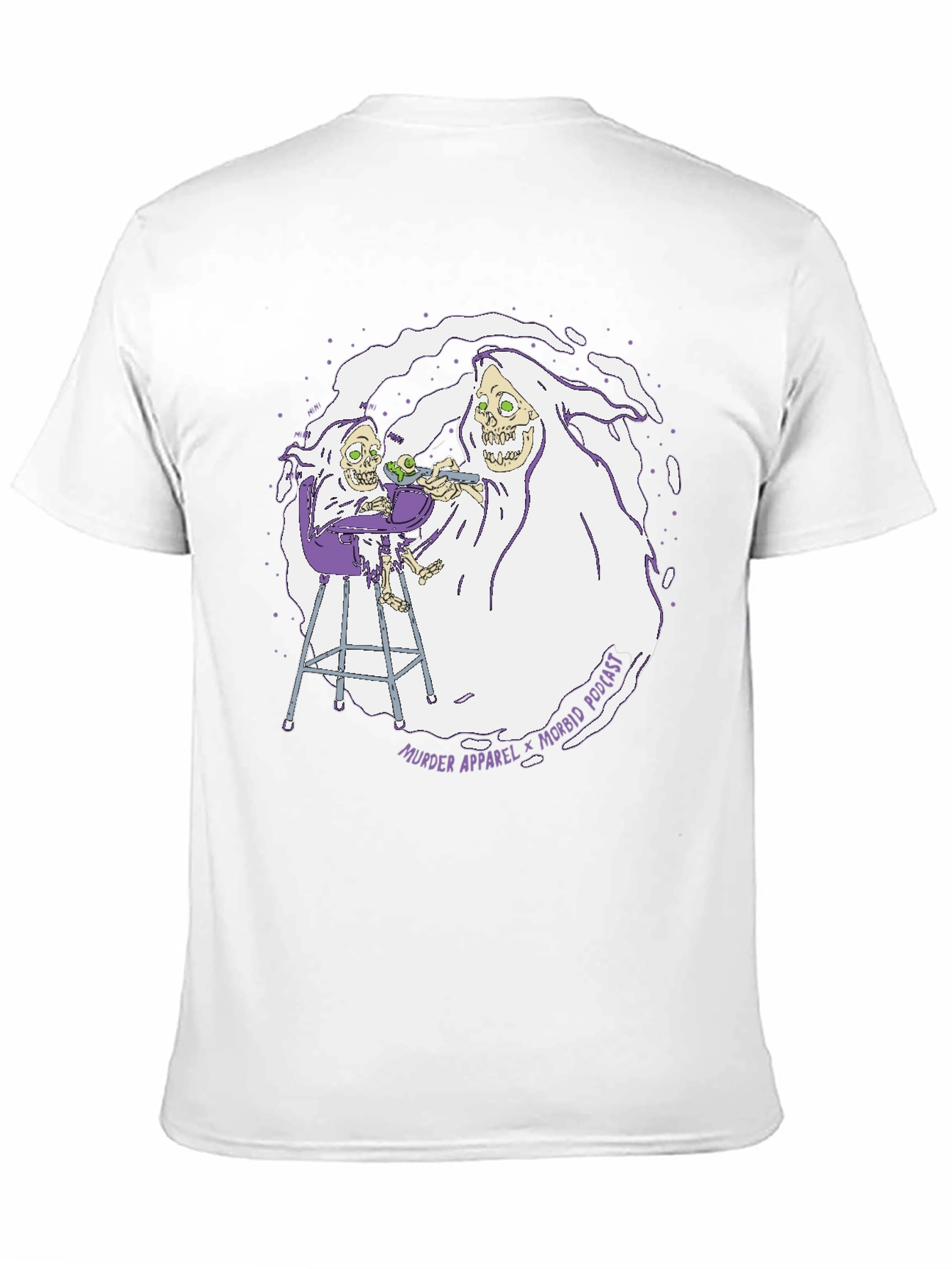 Black Morbid Podcast Murder Apparel Graphic T-Shirt view 11