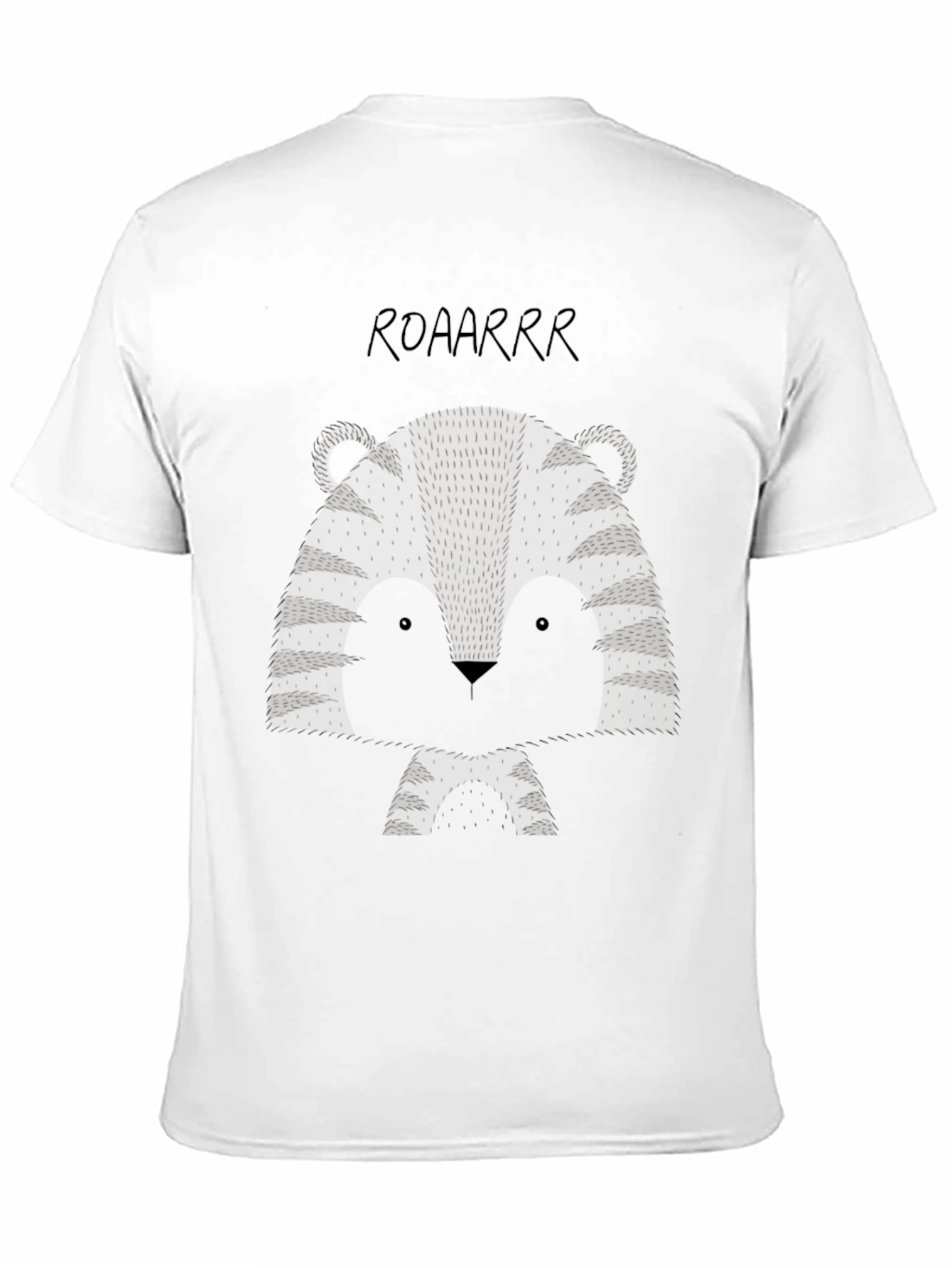 Black Roaarrr Tiger Graphic Tee - Black Cotton T-Shirt view 11