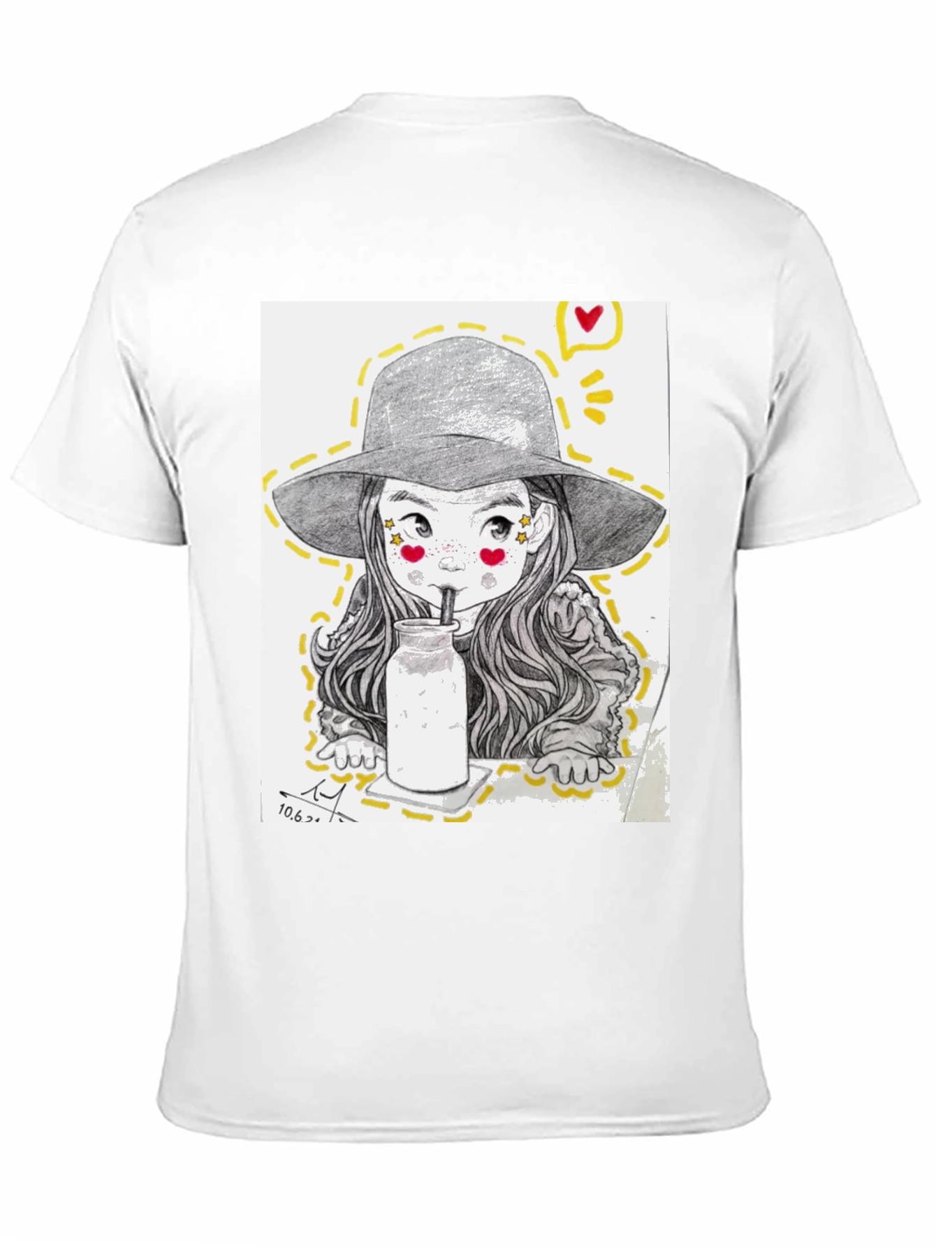 Black Charming Sketch Style Graphic Tee view 11