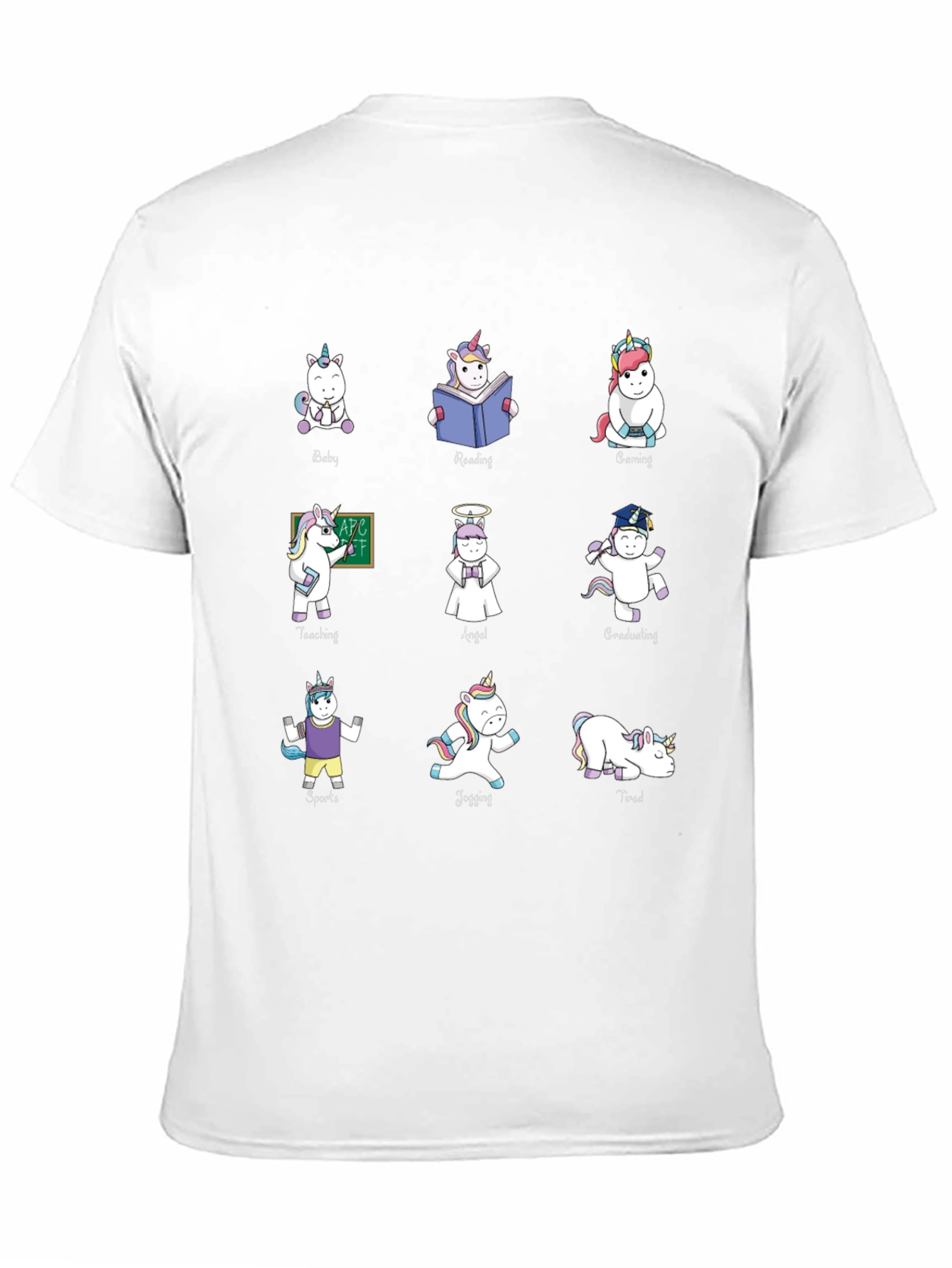 Black Unicorn Graphic Print T-Shirt - Funny Animal Tee view 11